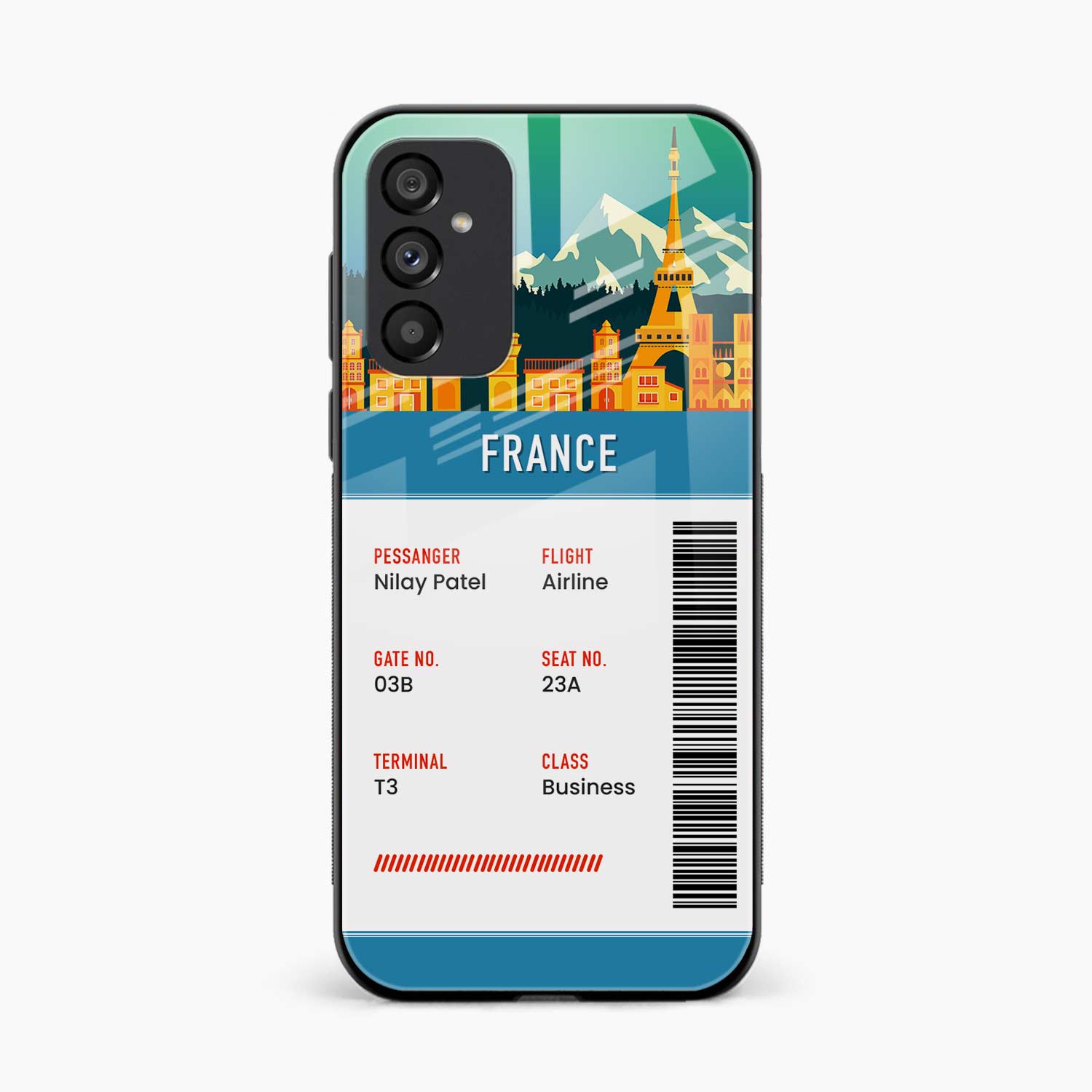 France Boarding Pass Samsung S25 FE Back Cover