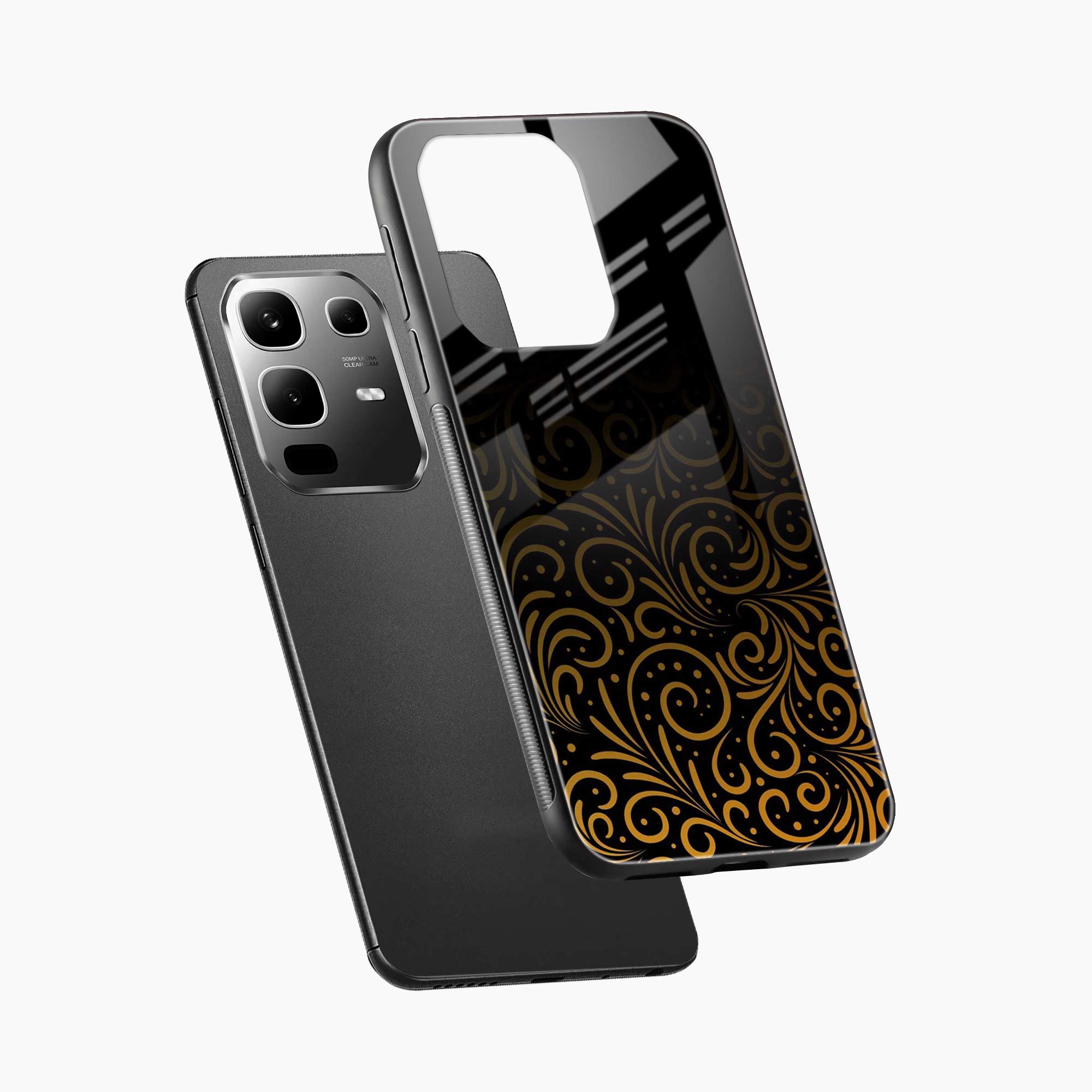 Golden Swirl Infinix Note 50s 5G Plus Back Cover