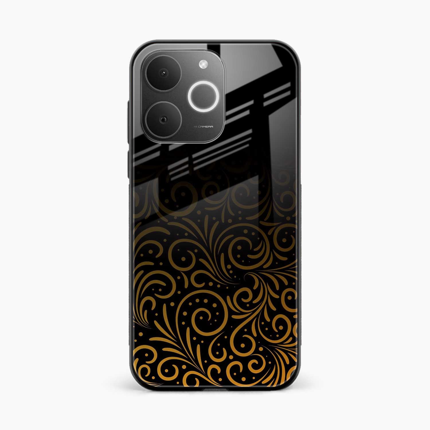 Golden Swirl Realme C71 4G Back Cover