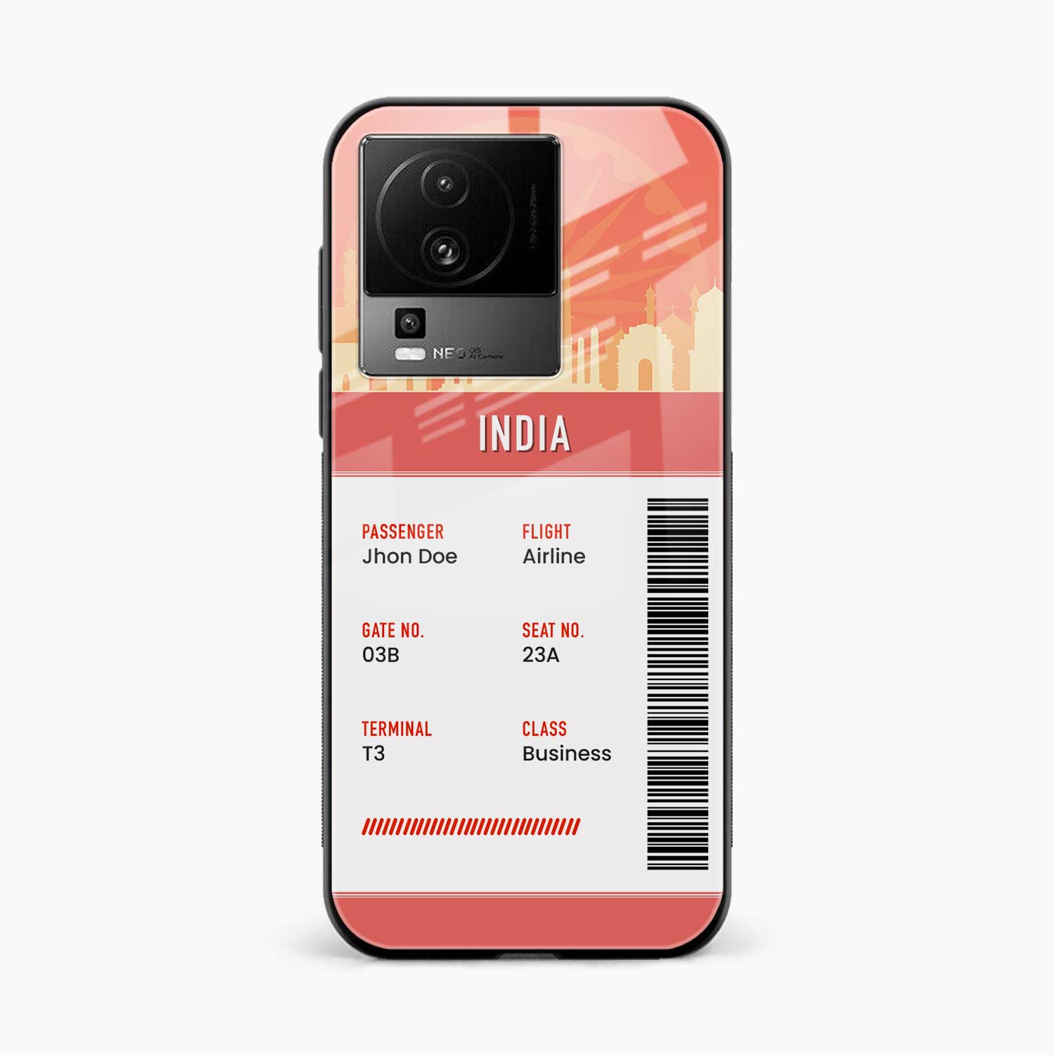 India Boarding Pass Iqoo Neo 7 Pro 5G Back Cover