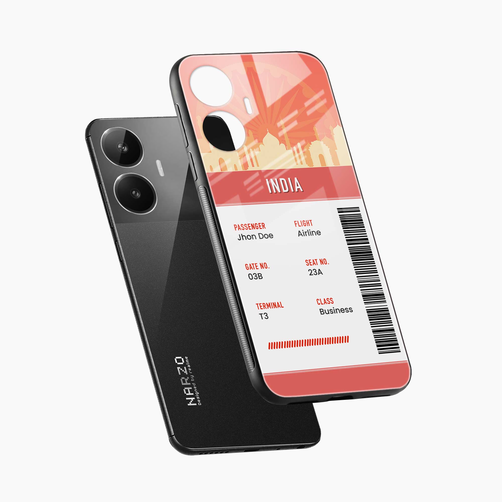 India Boarding Pass Realme Narzo N55 Back Cover