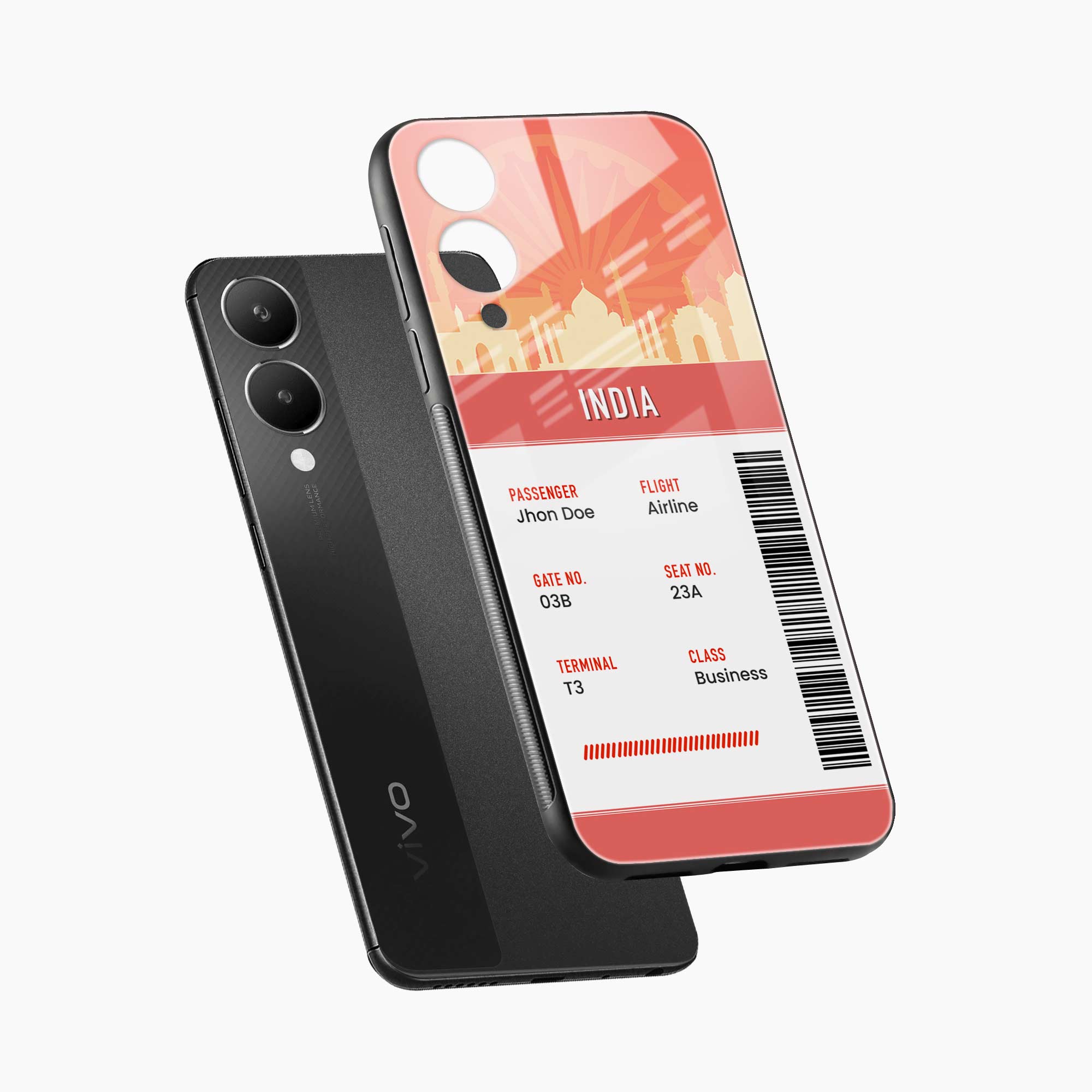 India Boarding Pass Vivo Y28 5G Back Cover