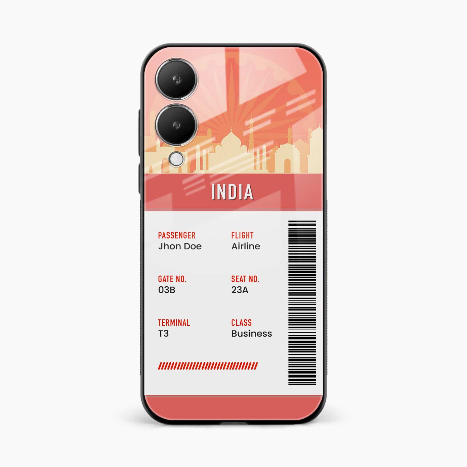 India Boarding Pass Vivo Y28 5G Back Cover