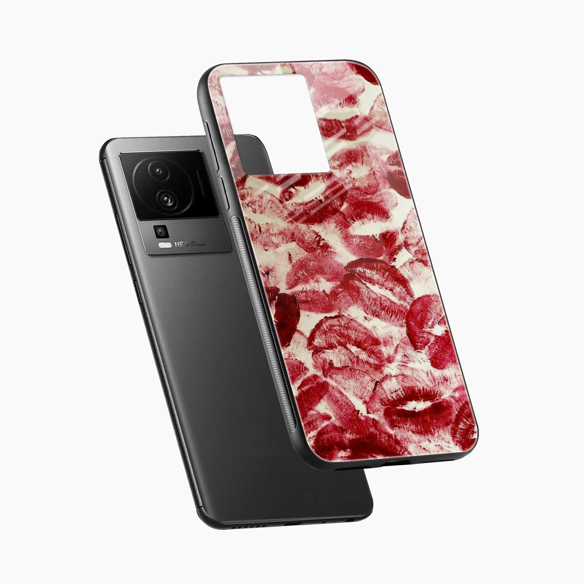 Lipstick Kiss Print Iqoo Neo 7 Pro 5G Back Cover