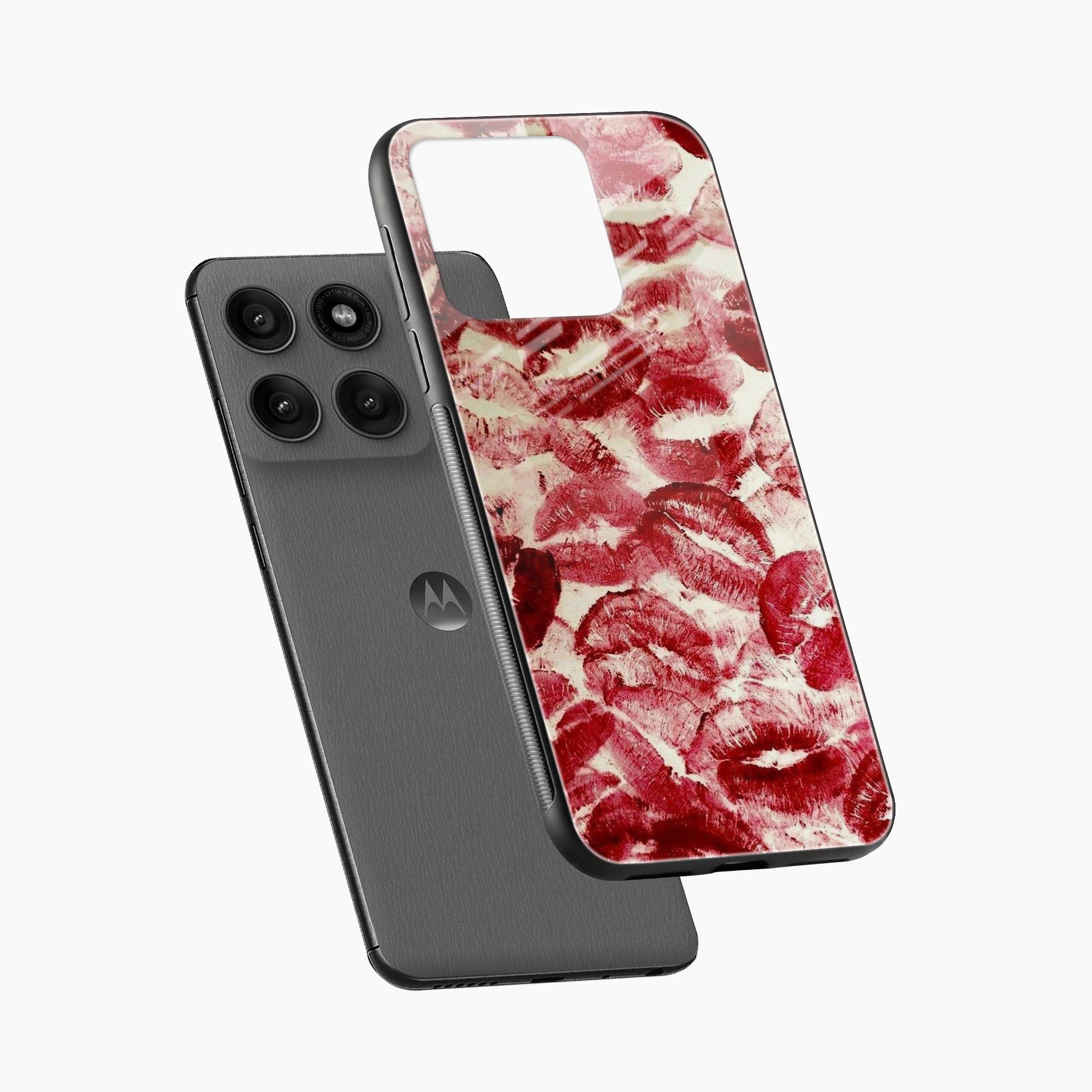 Lipstick Kiss Print Motorola Edge 60 5G Back Cover