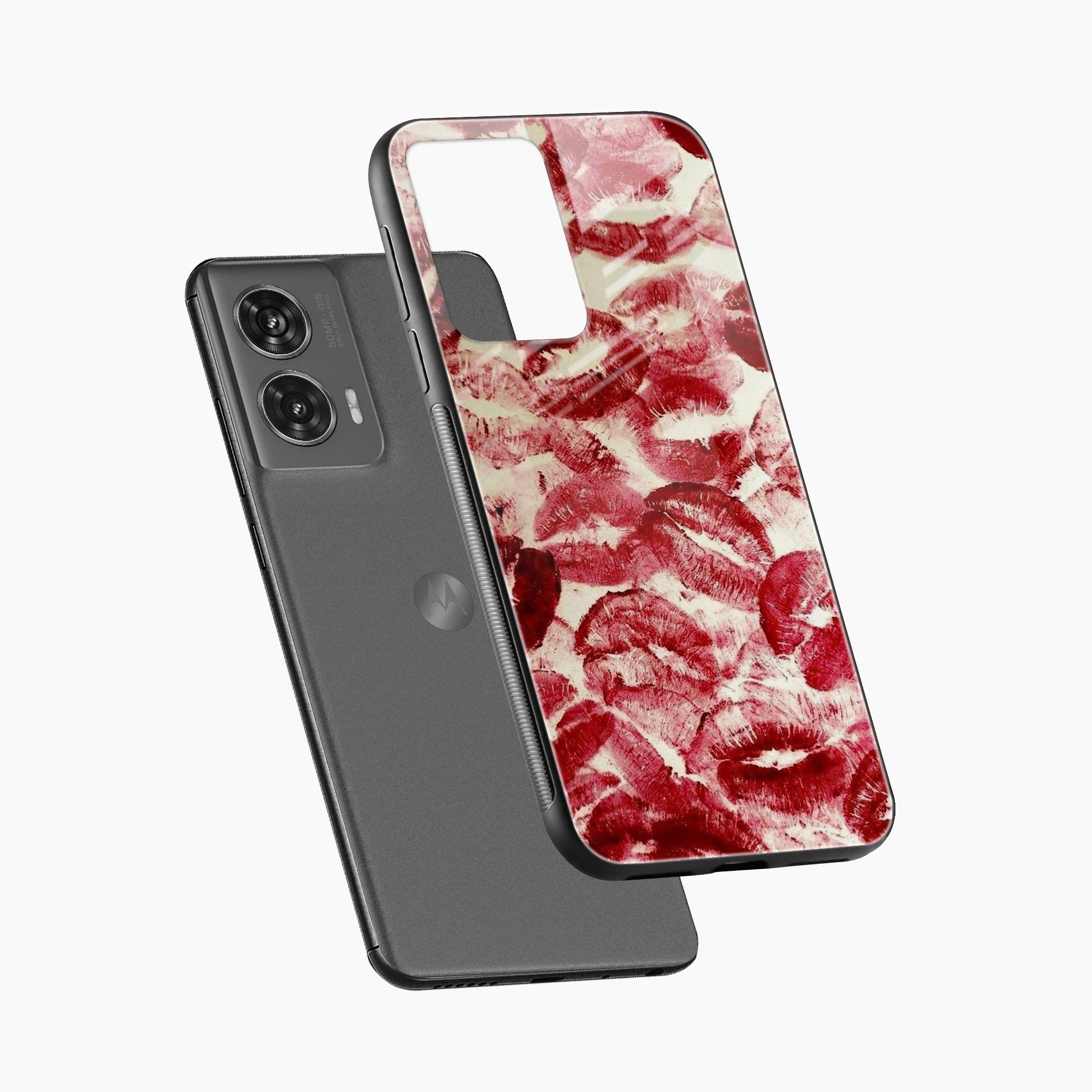 Lipstick Kiss Print Motorola G96 5G Back Cover