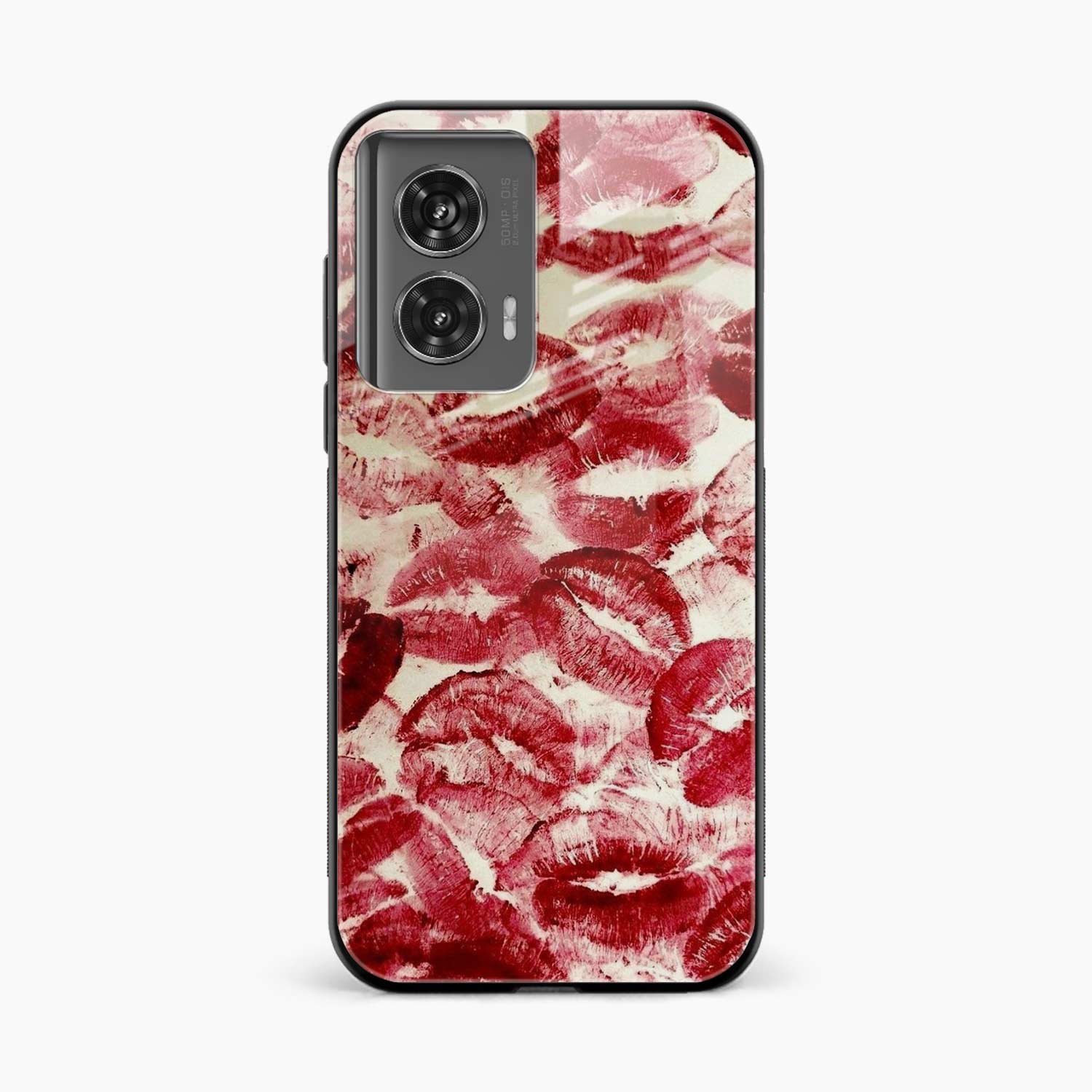 Lipstick Kiss Print Motorola G96 5G Back Cover
