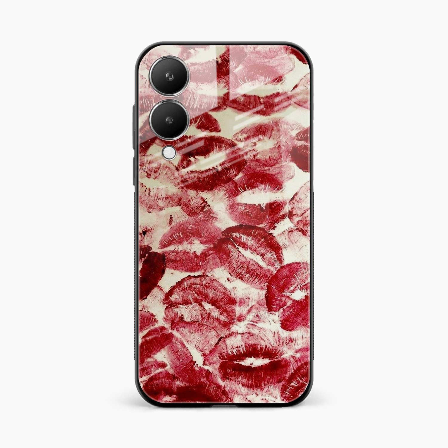 Lipstick Kiss Print Vivo Y28 5G Back Cover