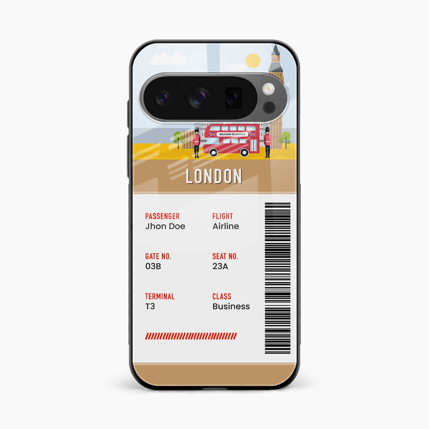 London Boarding Pass Google Pixel 10 Pro Back Cover