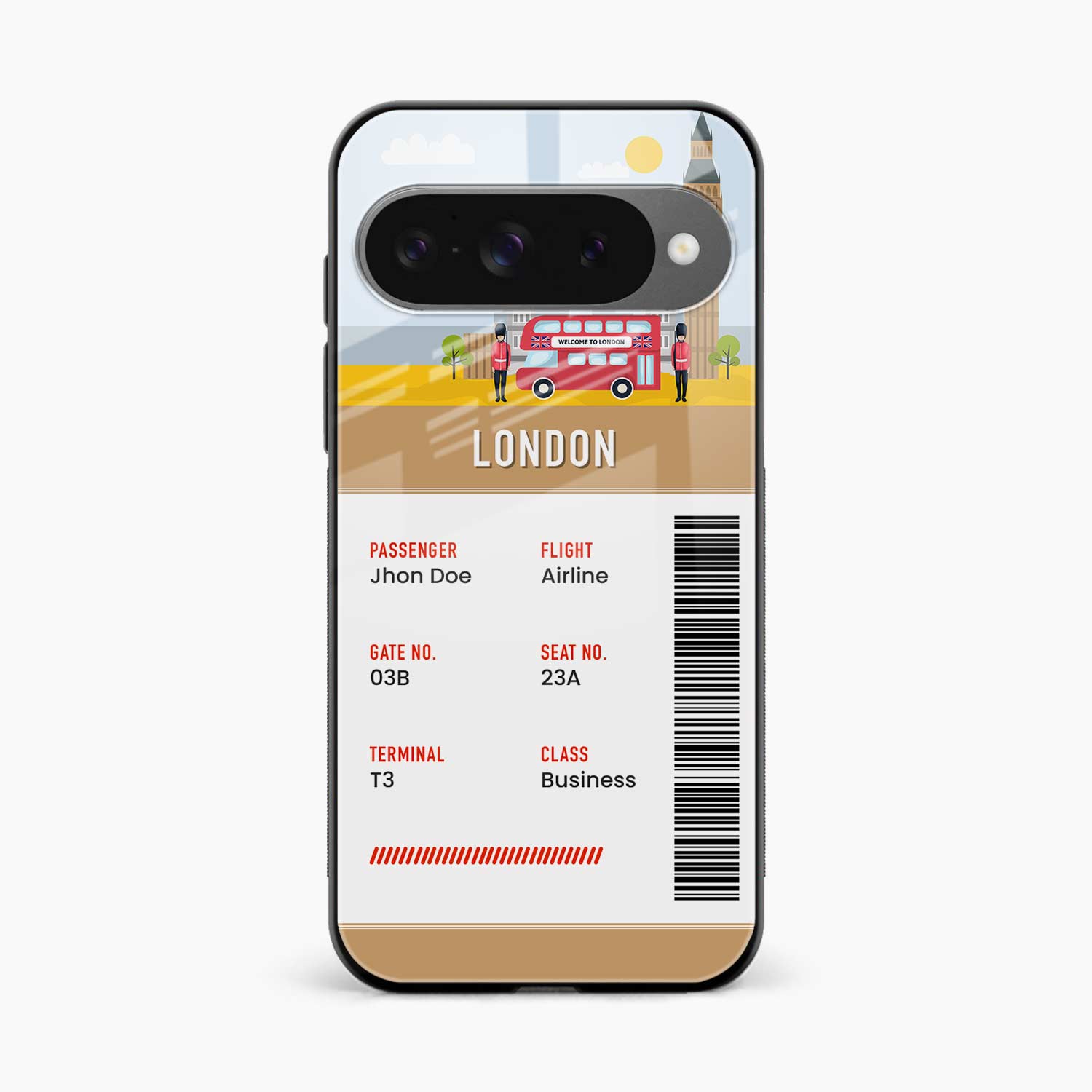 London Boarding Pass Google Pixel 10 Back Cover