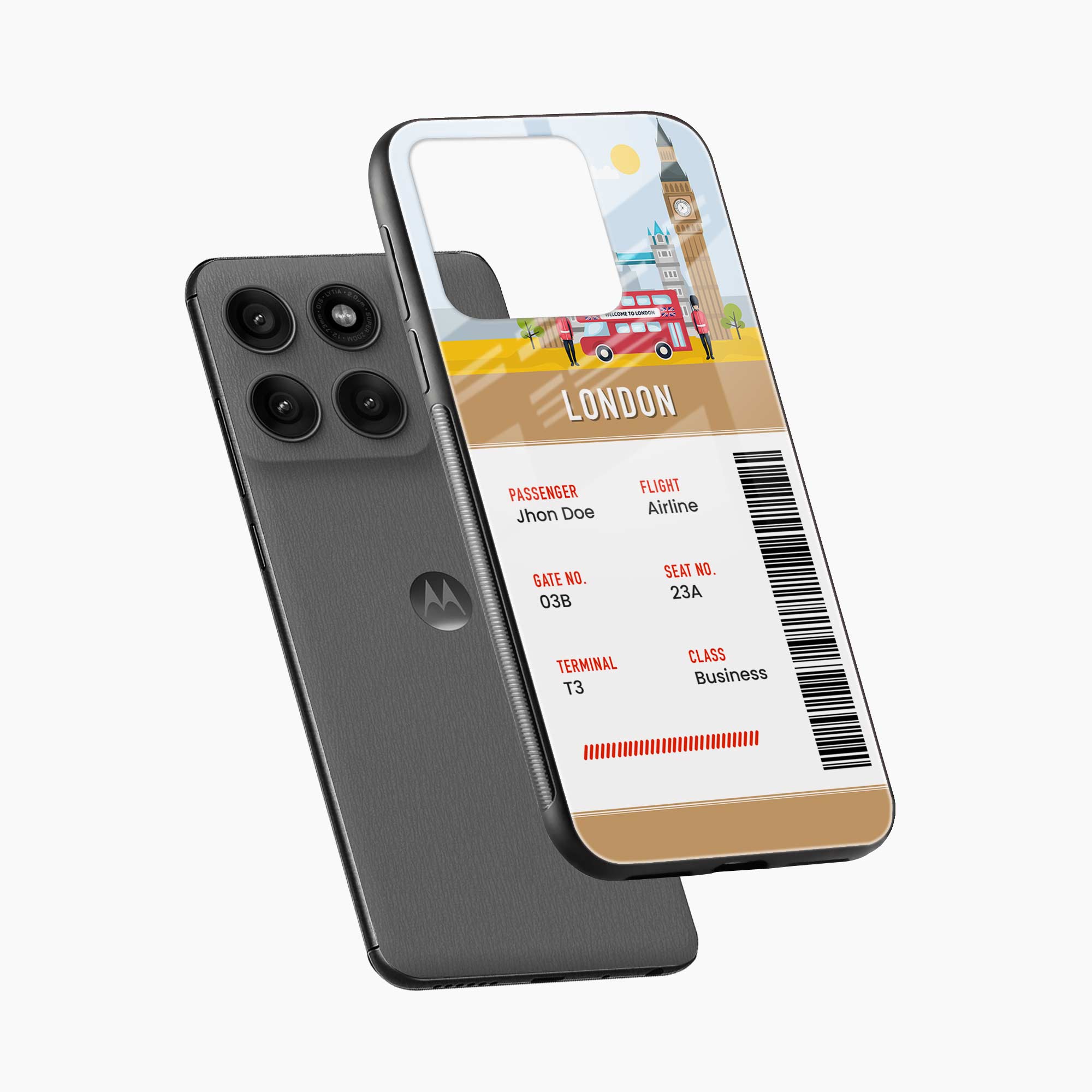 London Boarding Pass Motorola Edge 60 5G Back Cover