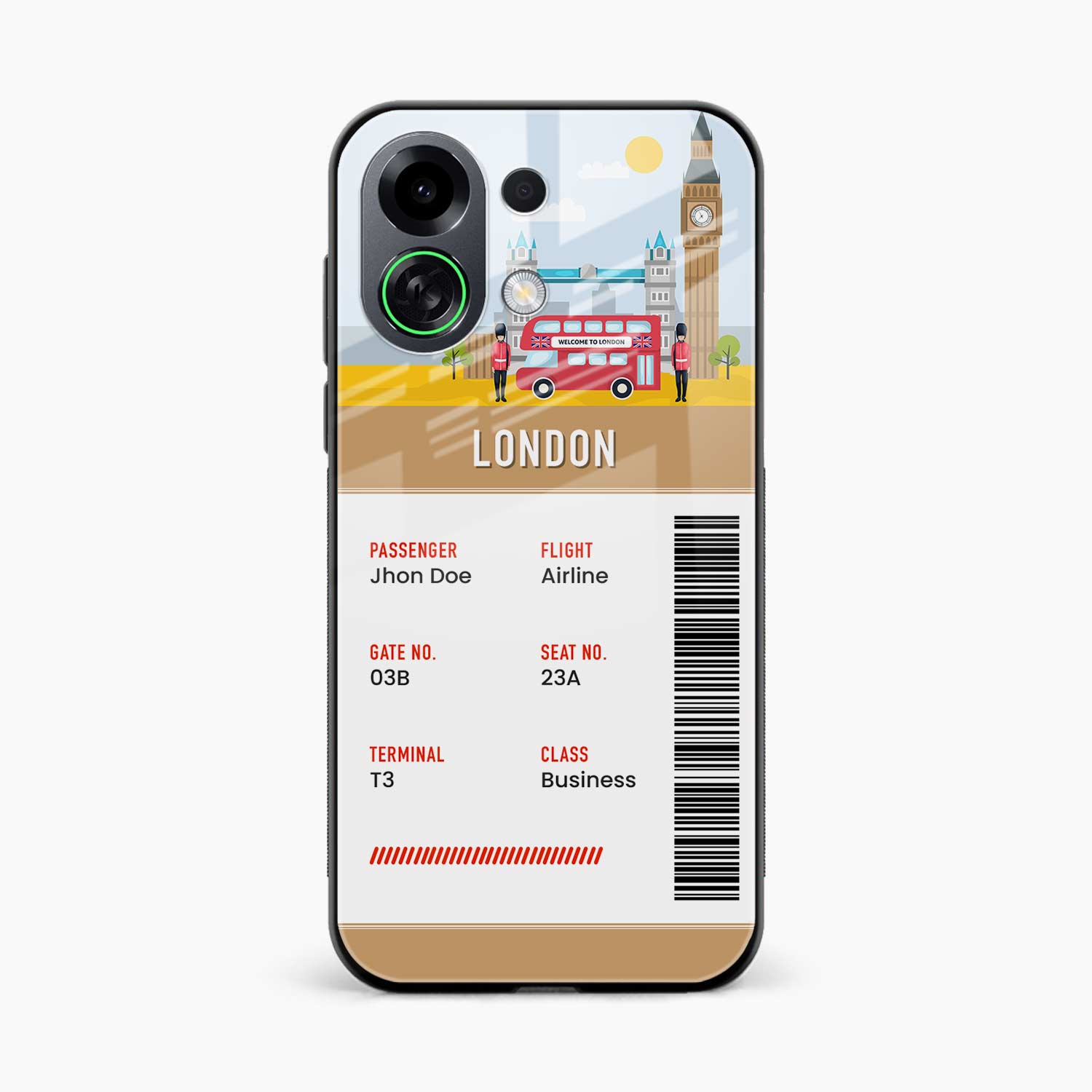 London Boarding Pass Oppo K13 Turbo 5G Back Cover