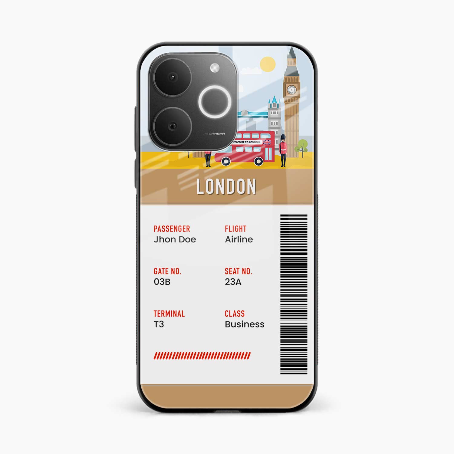 London Boarding Pass Realme C71 4G Back Cover