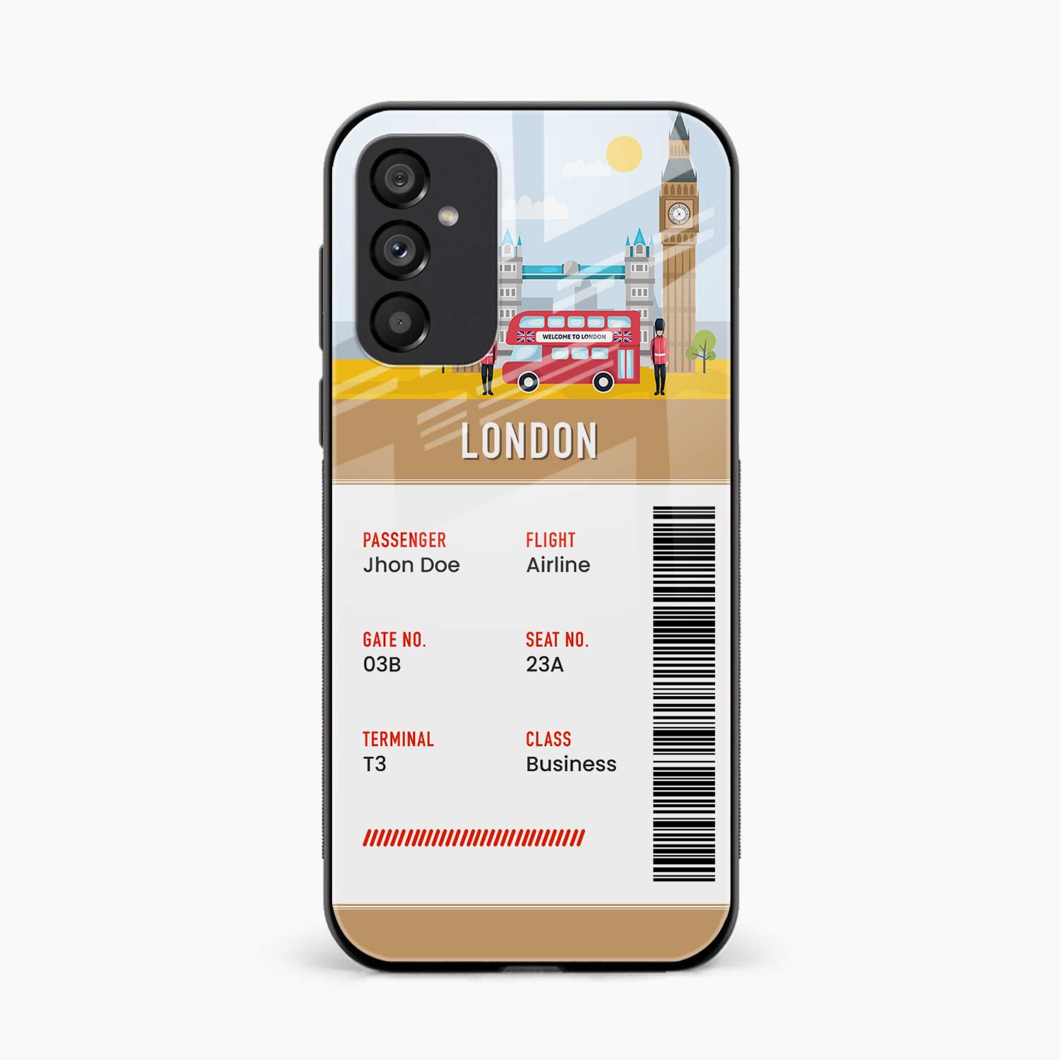 London Boarding Pass Samsung S25 FE Back Cover