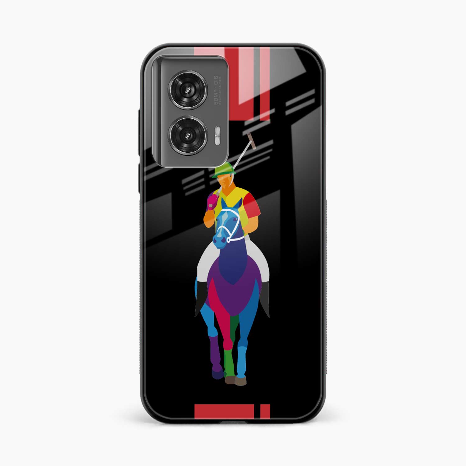 Multicolor Sant Barbara Polo Black Motorola G96 5G Back Cover