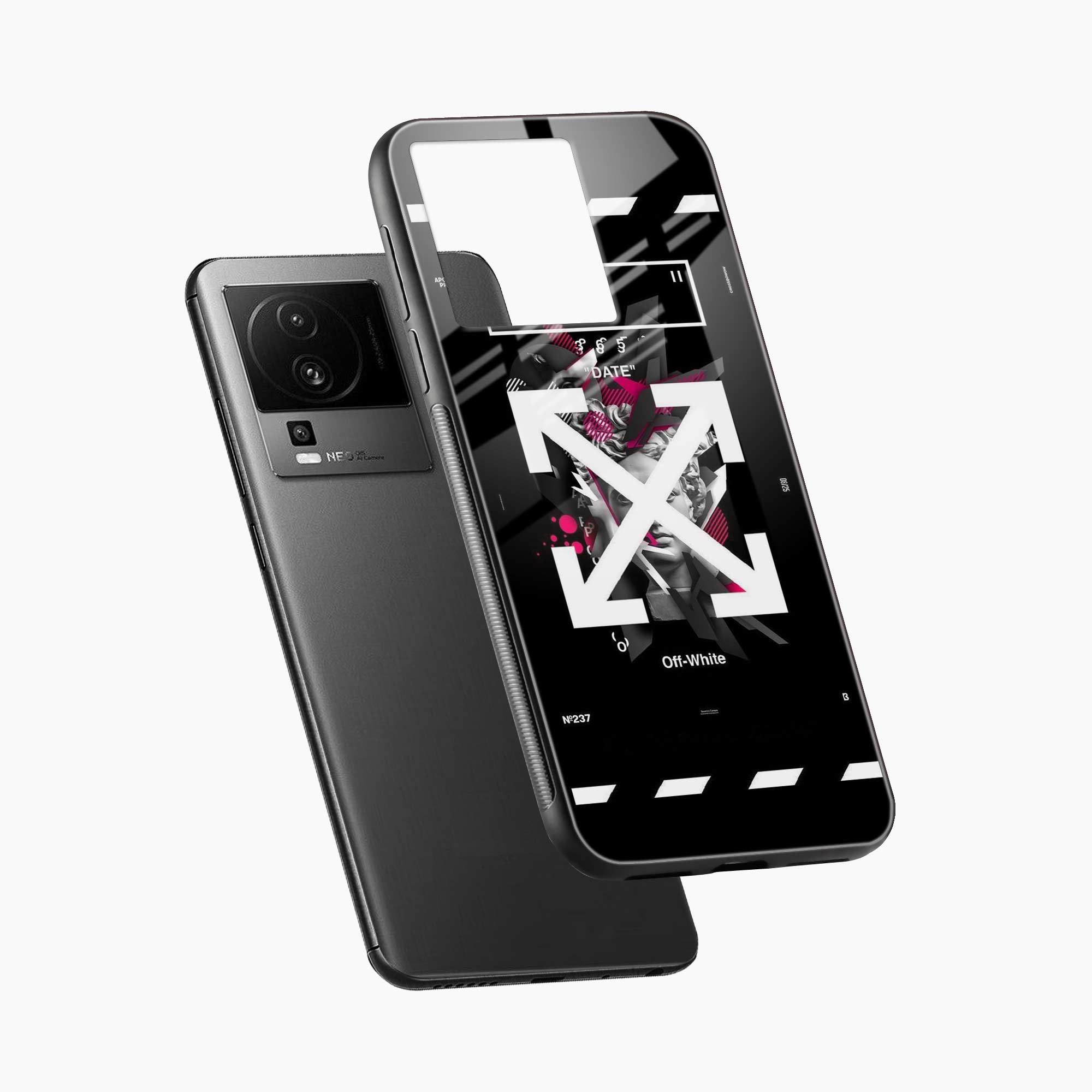 Off White Logo Iqoo Neo 7 Pro 5G Back Cover