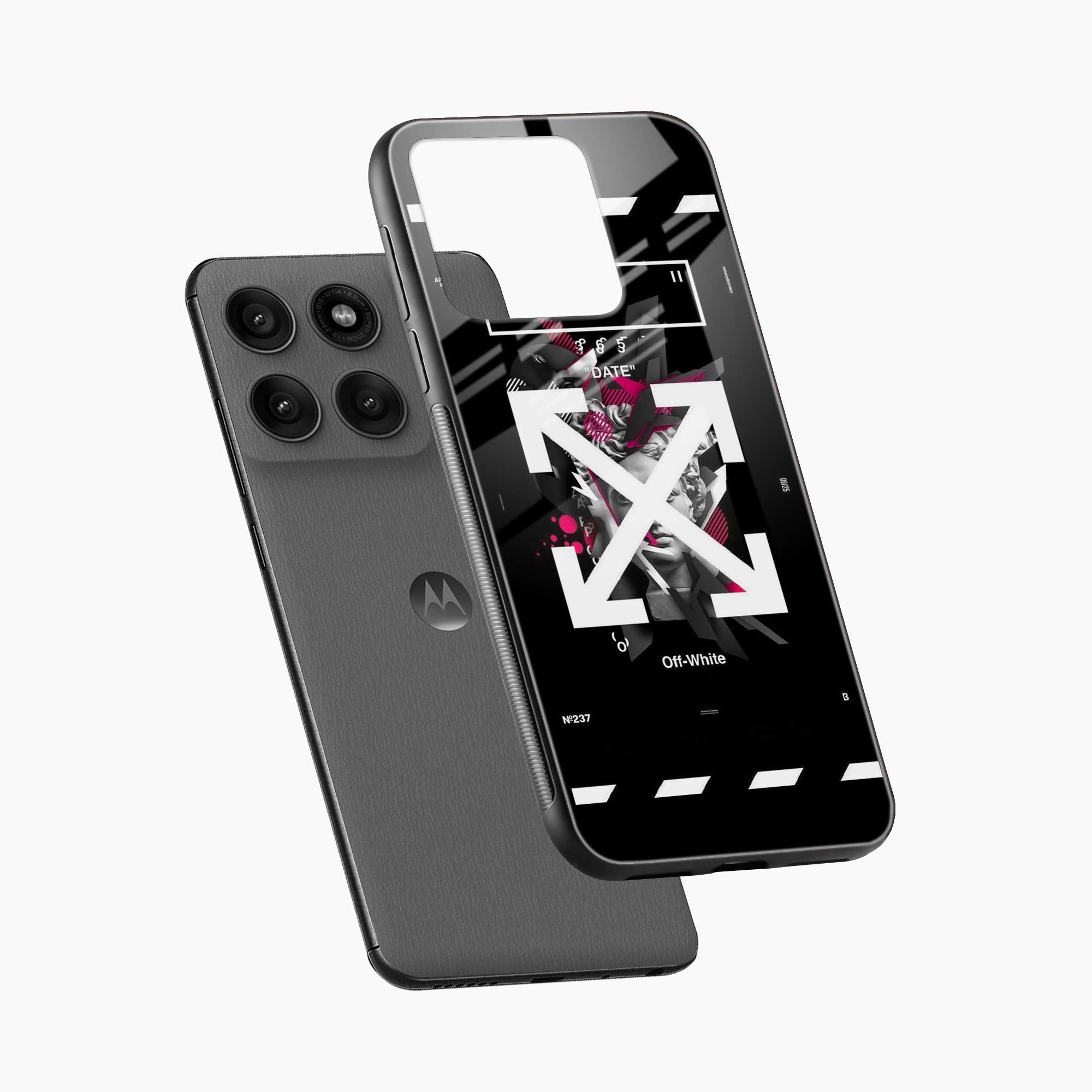 Off White Logo Motorola Edge 60 5G Back Cover