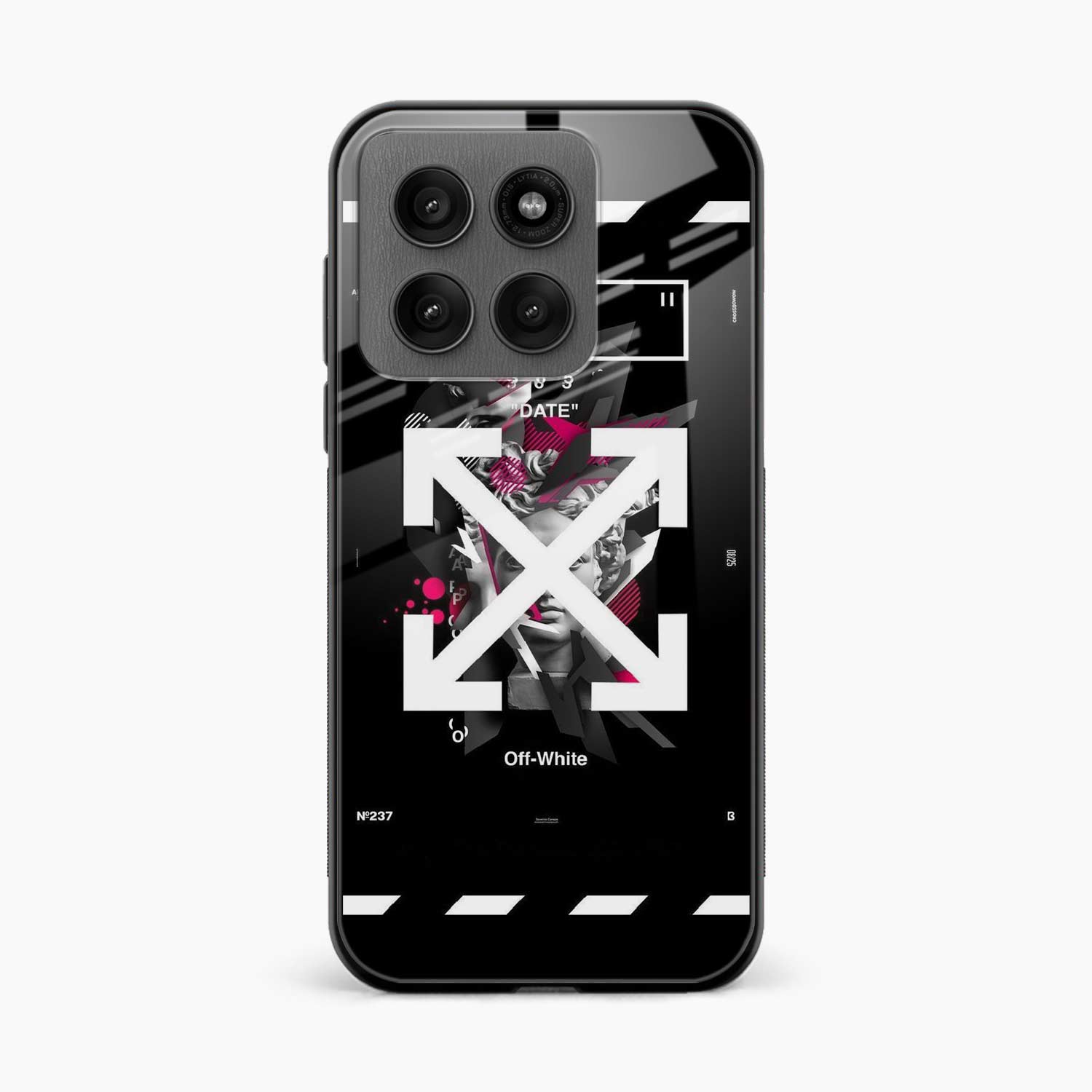 Off White Logo Motorola Edge 60 5G Back Cover
