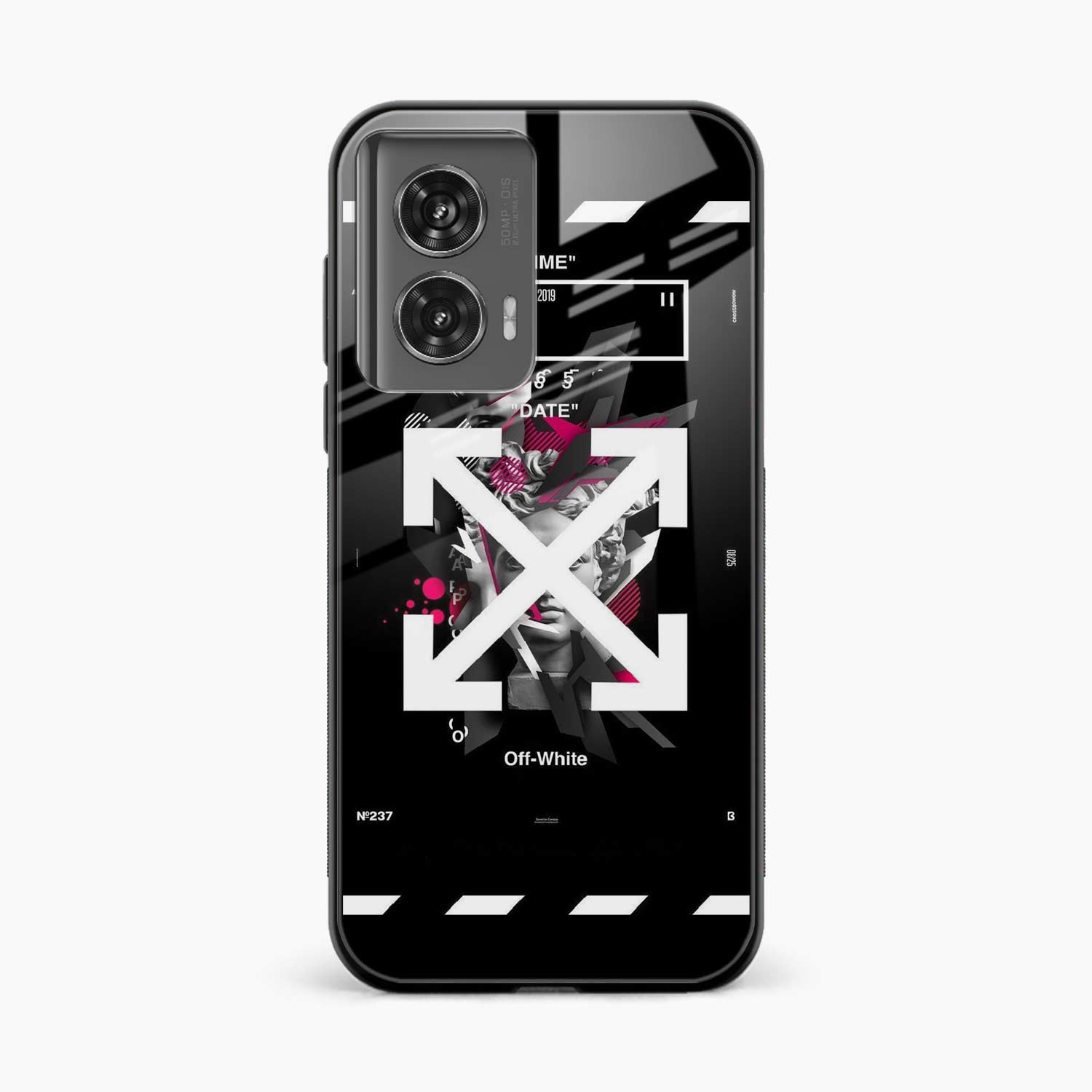 Off White Logo Motorola G96 5G Back Cover