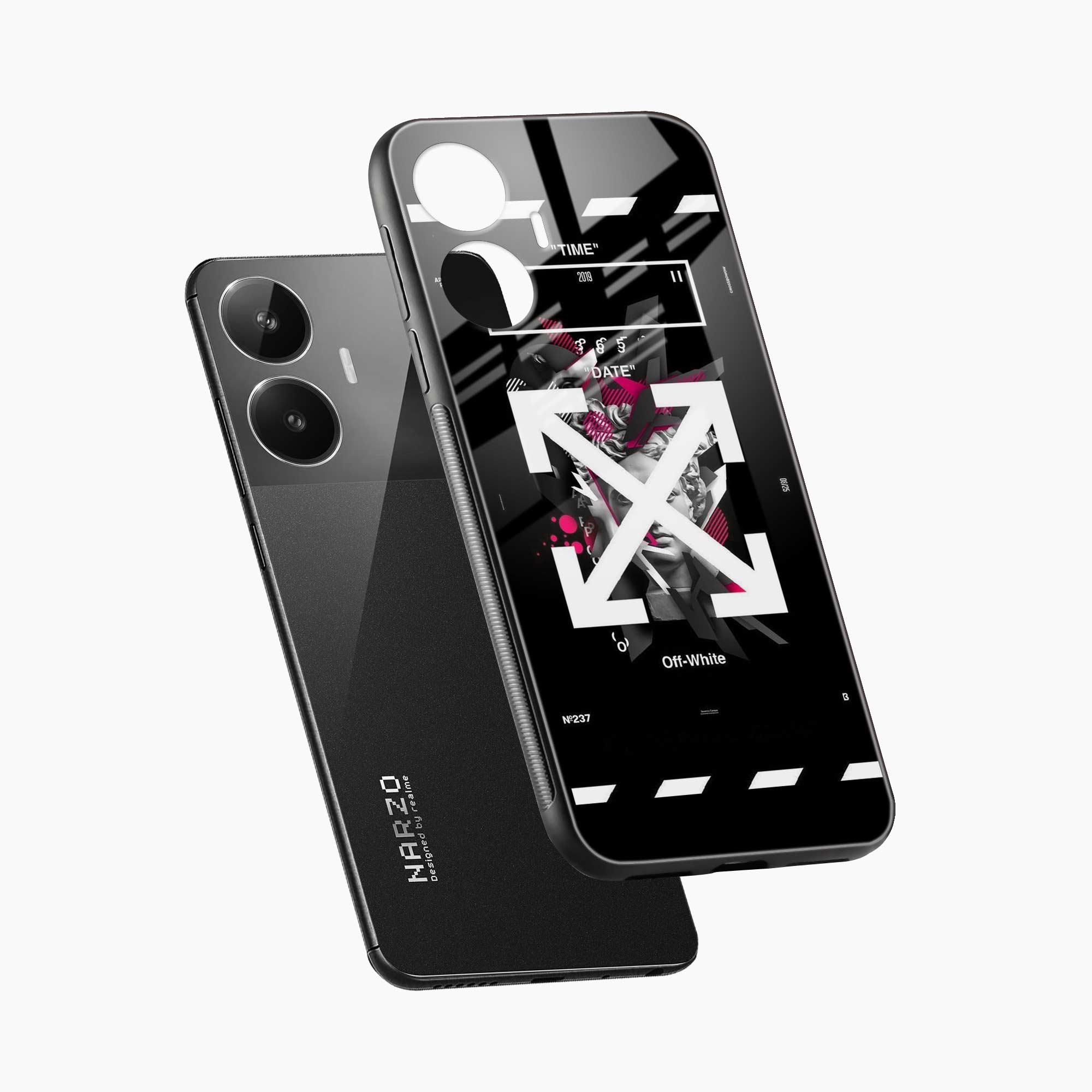 Off White Logo Realme Narzo N55 Back Cover