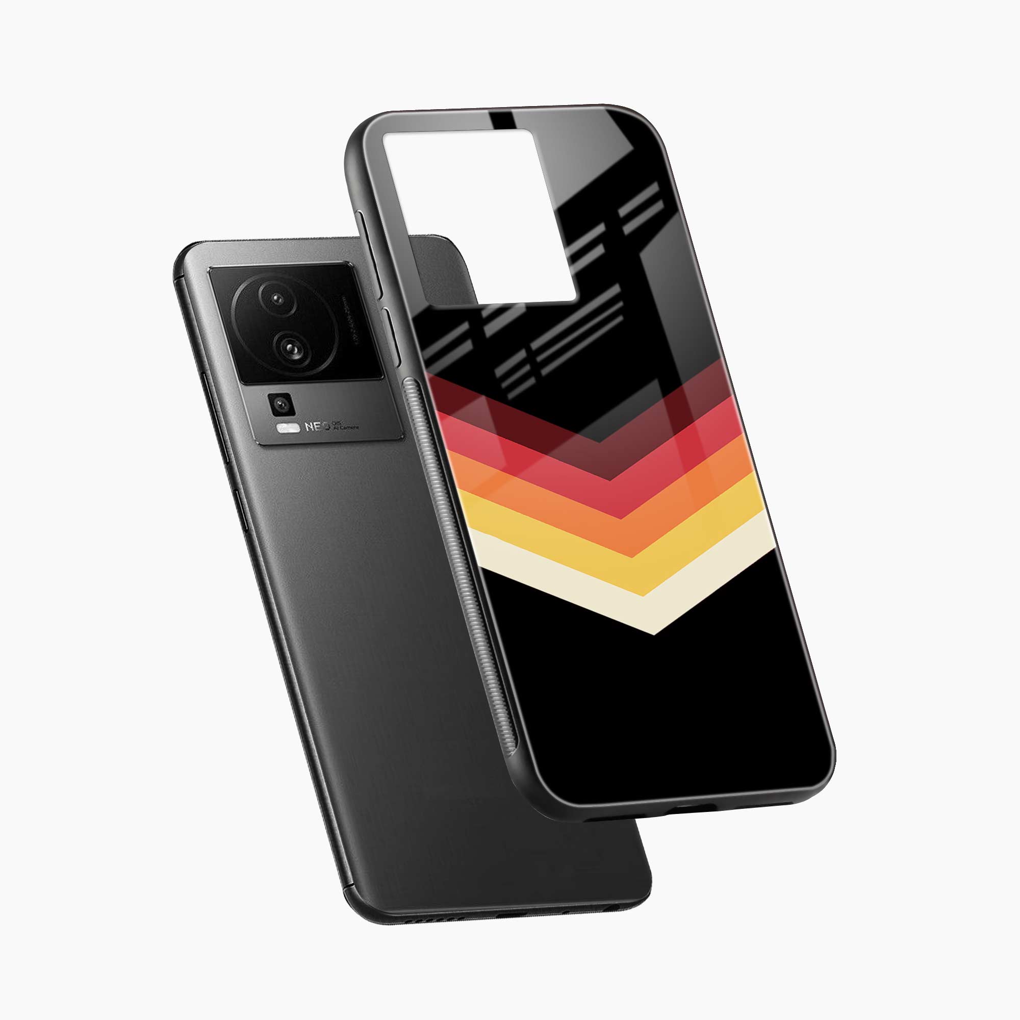 Rewind Strips Pattern Iqoo Neo 7 Pro 5G Back Cover