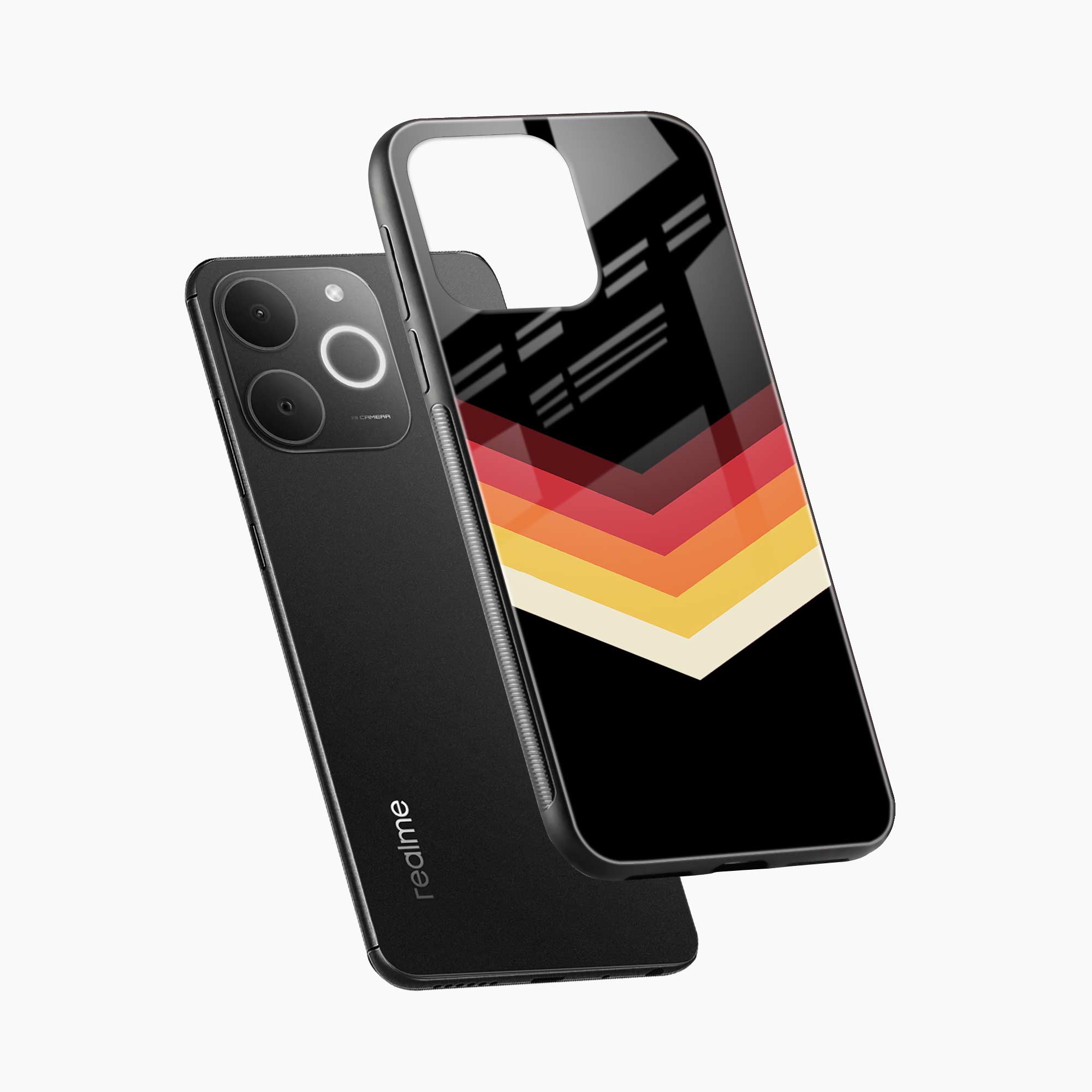 Rewind Strips Pattern Realme Narzo 80 Lite 4G Back Cover