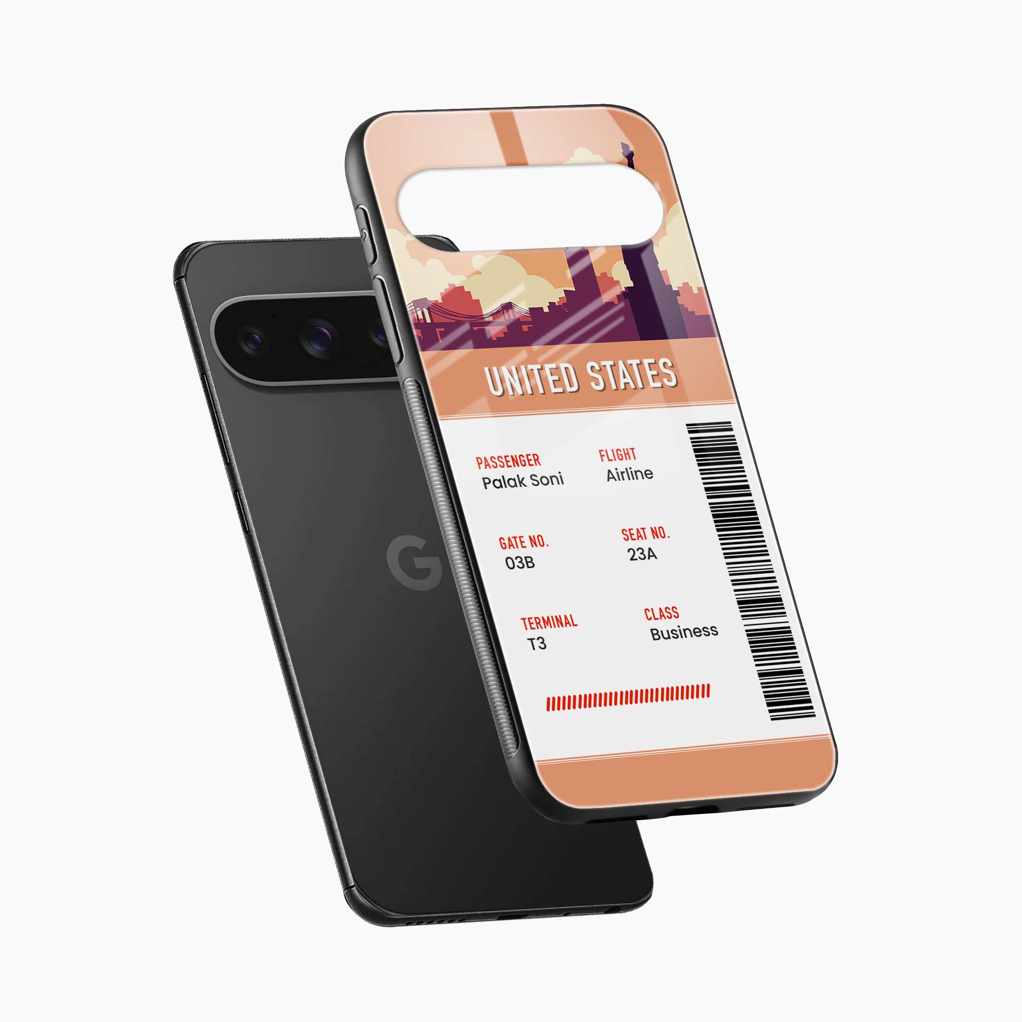 United States Boarding Pass Google Pixel 10 Pro Back Cover