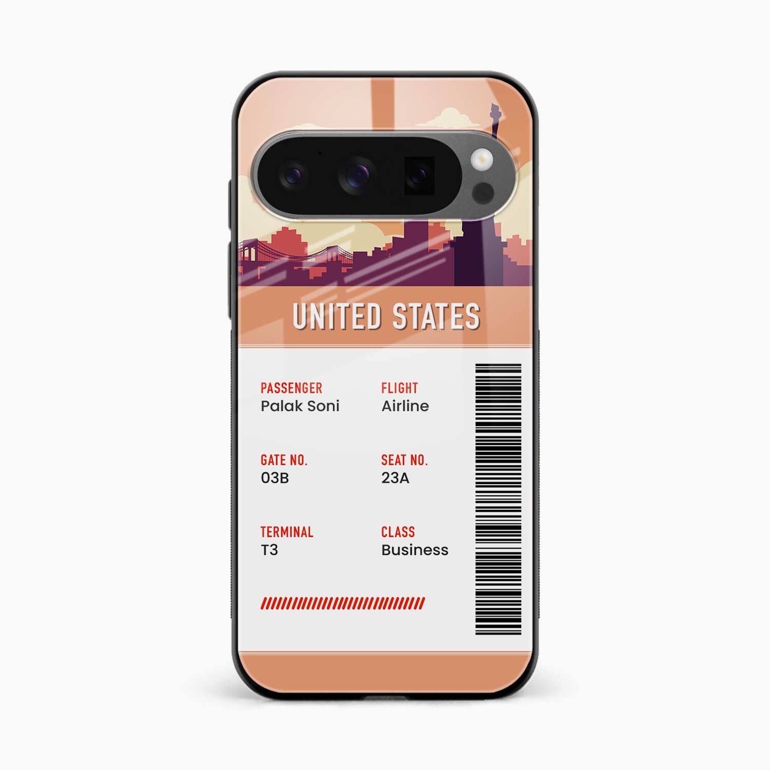 United States Boarding Pass Google Pixel 10 Pro Back Cover
