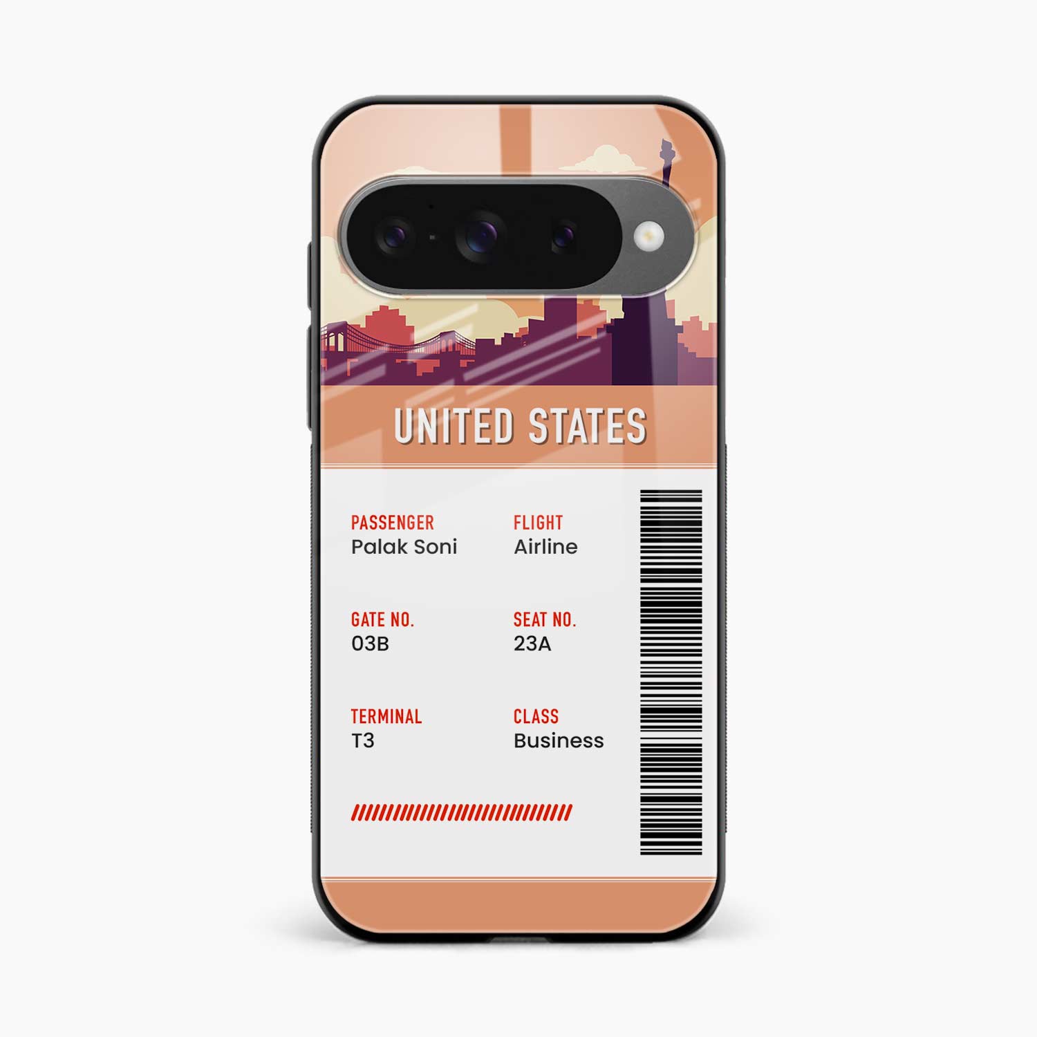 United States Boarding Pass Google Pixel 10 Back Cover