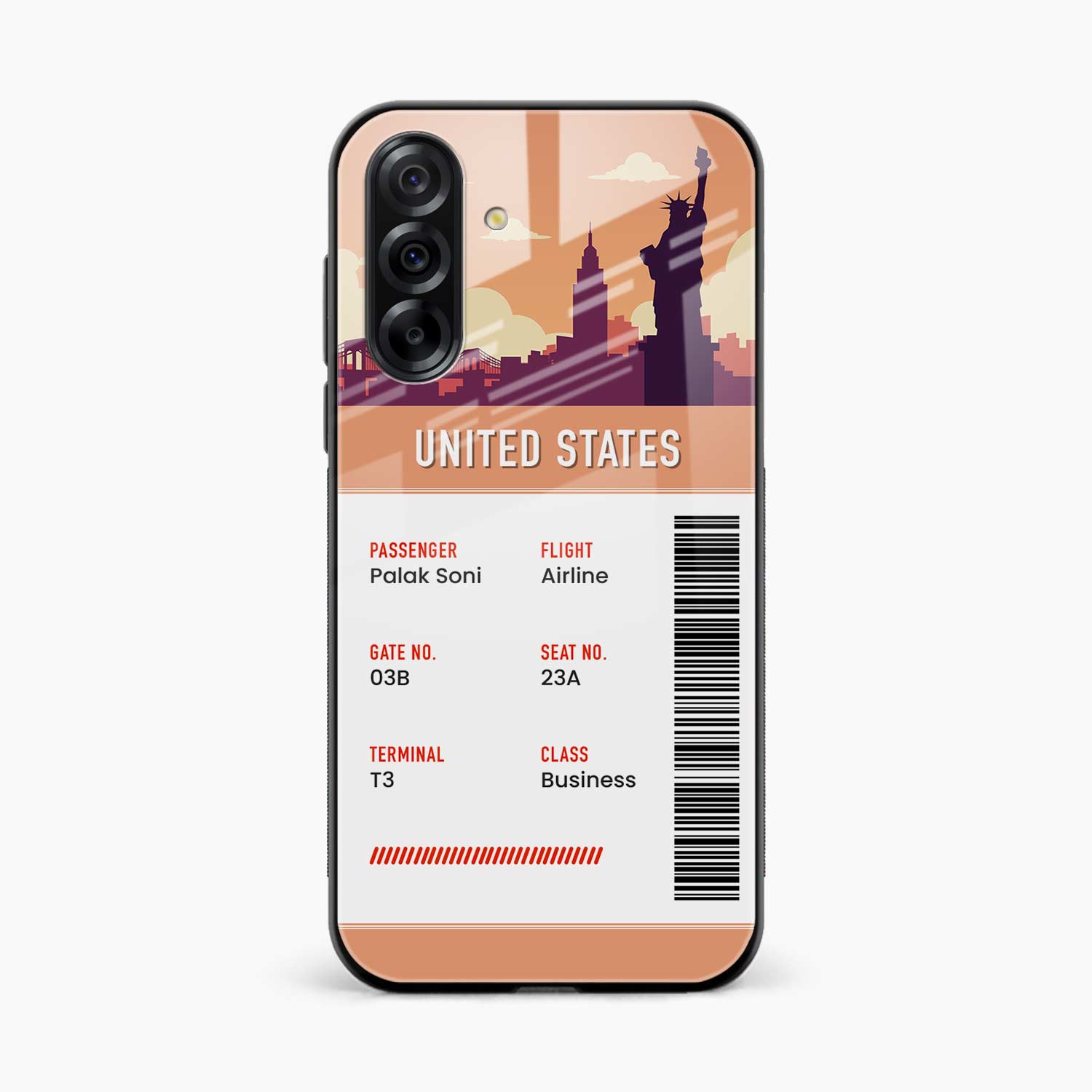 United States Boarding Pass Samsung A17 5G Back Cover