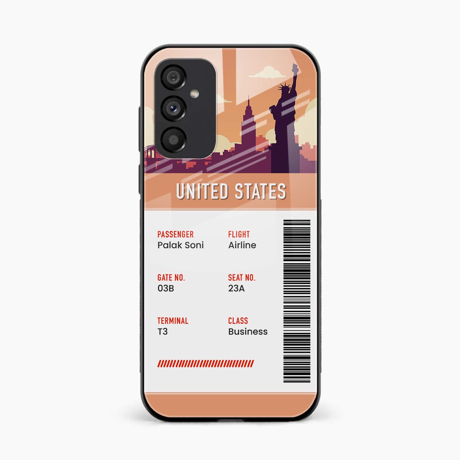 United States Boarding Pass Samsung S25 FE Back Cover