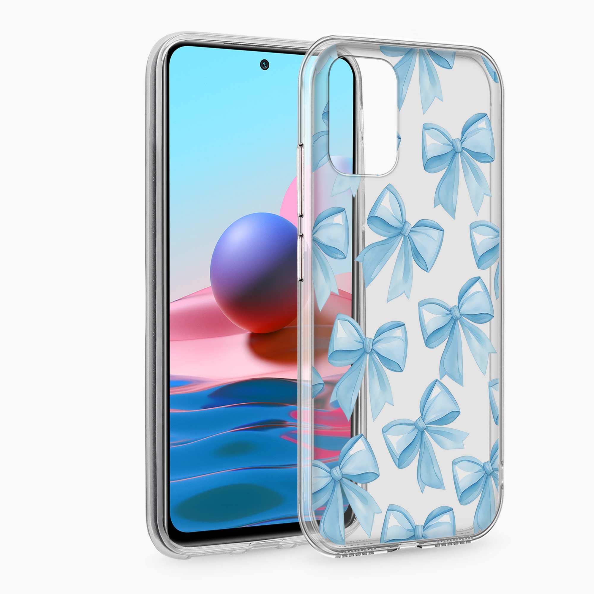 Bow Design Redmi Note 10 Silicone Back Cover