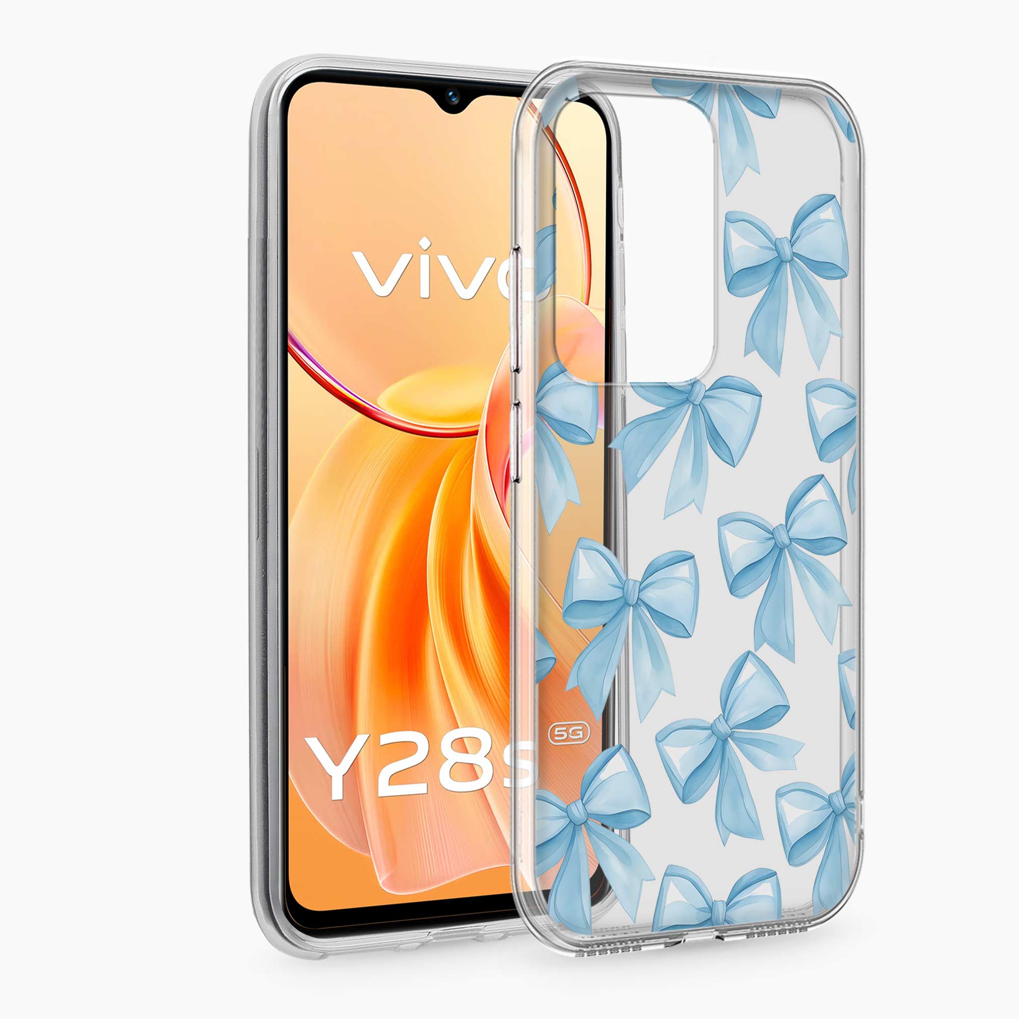 Bow Design Vivo Y28s 5G Silicone Back Cover