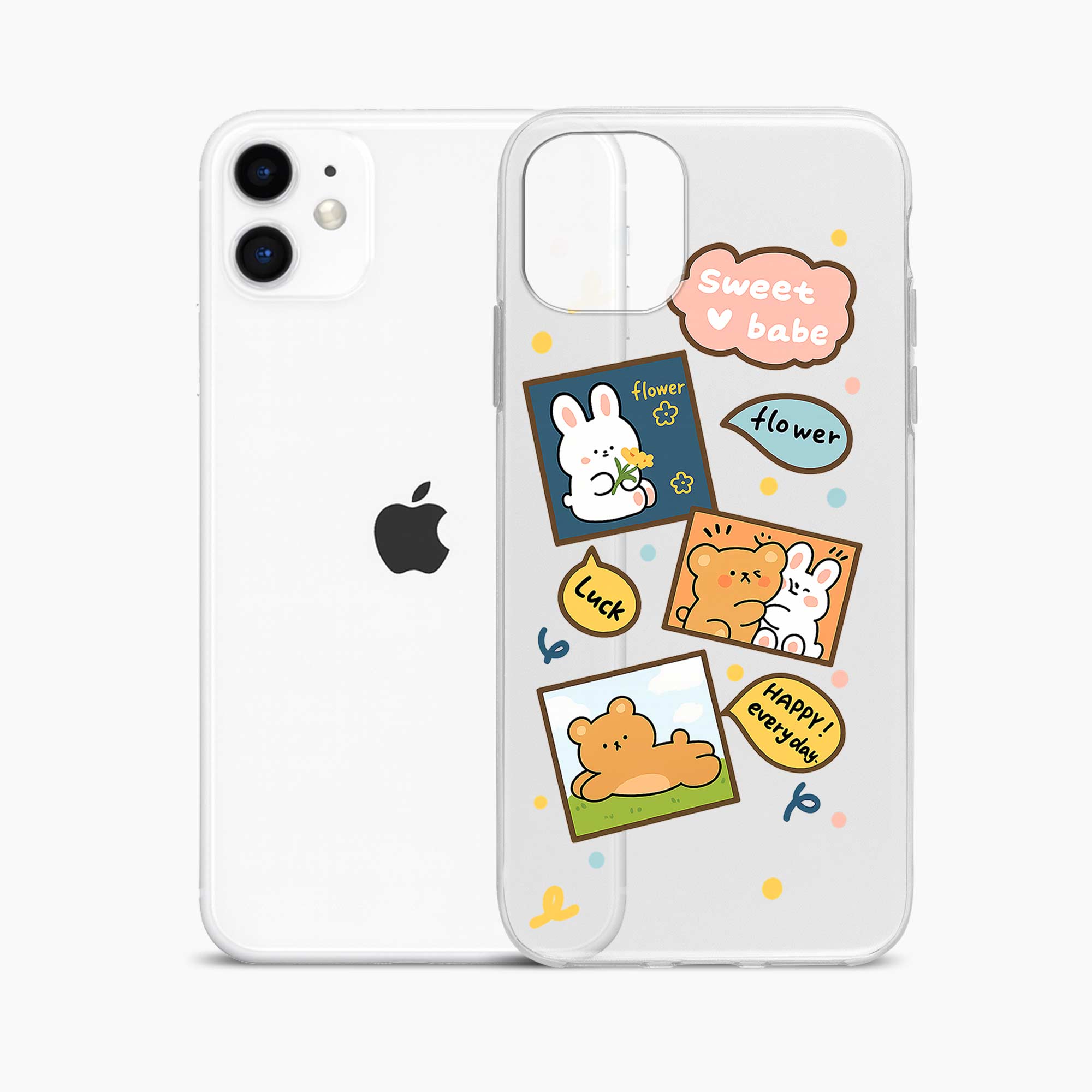 Cute Teddy iPhone 11 Silicone Back Cover