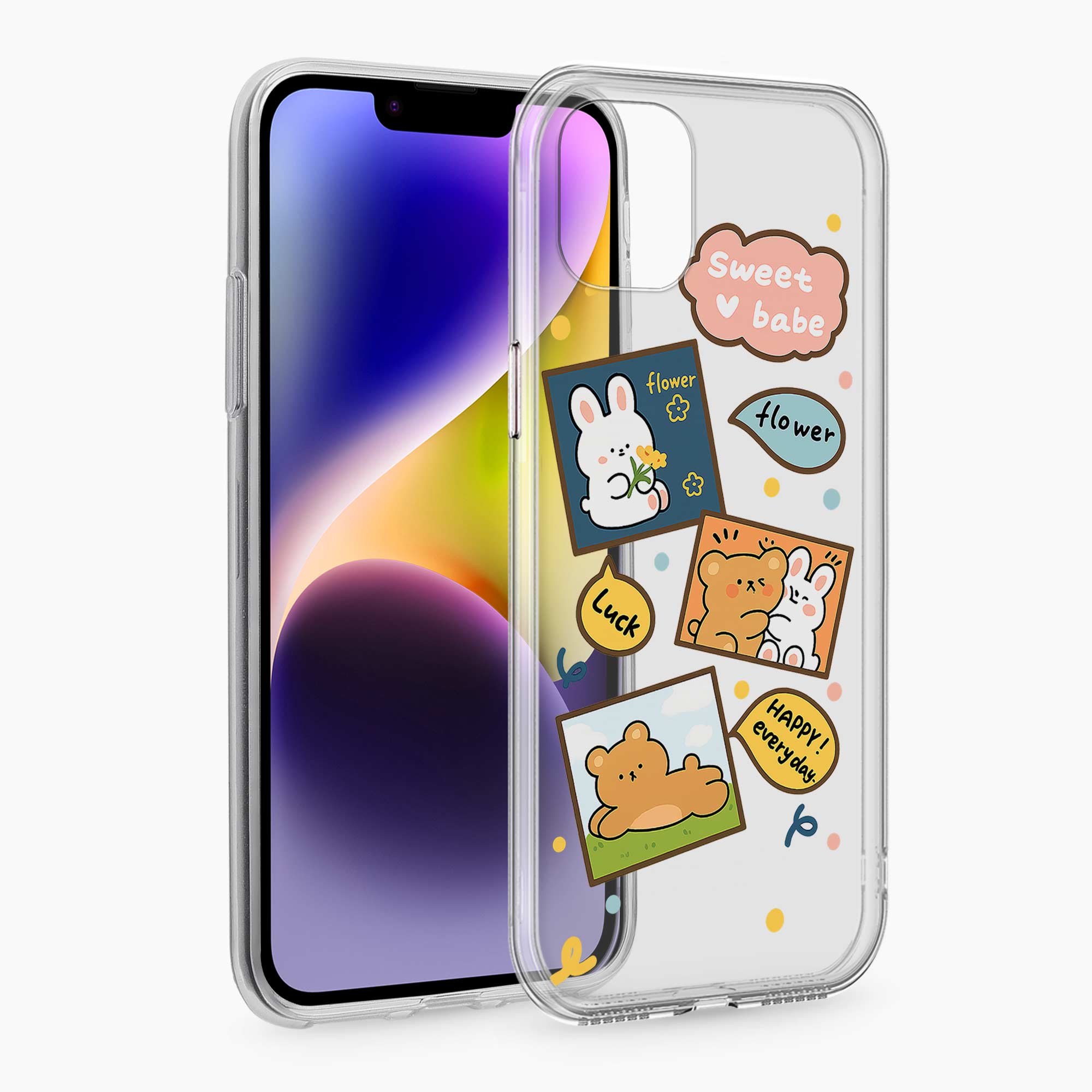 Cute Teddy iPhone 12 Silicone Back Cover