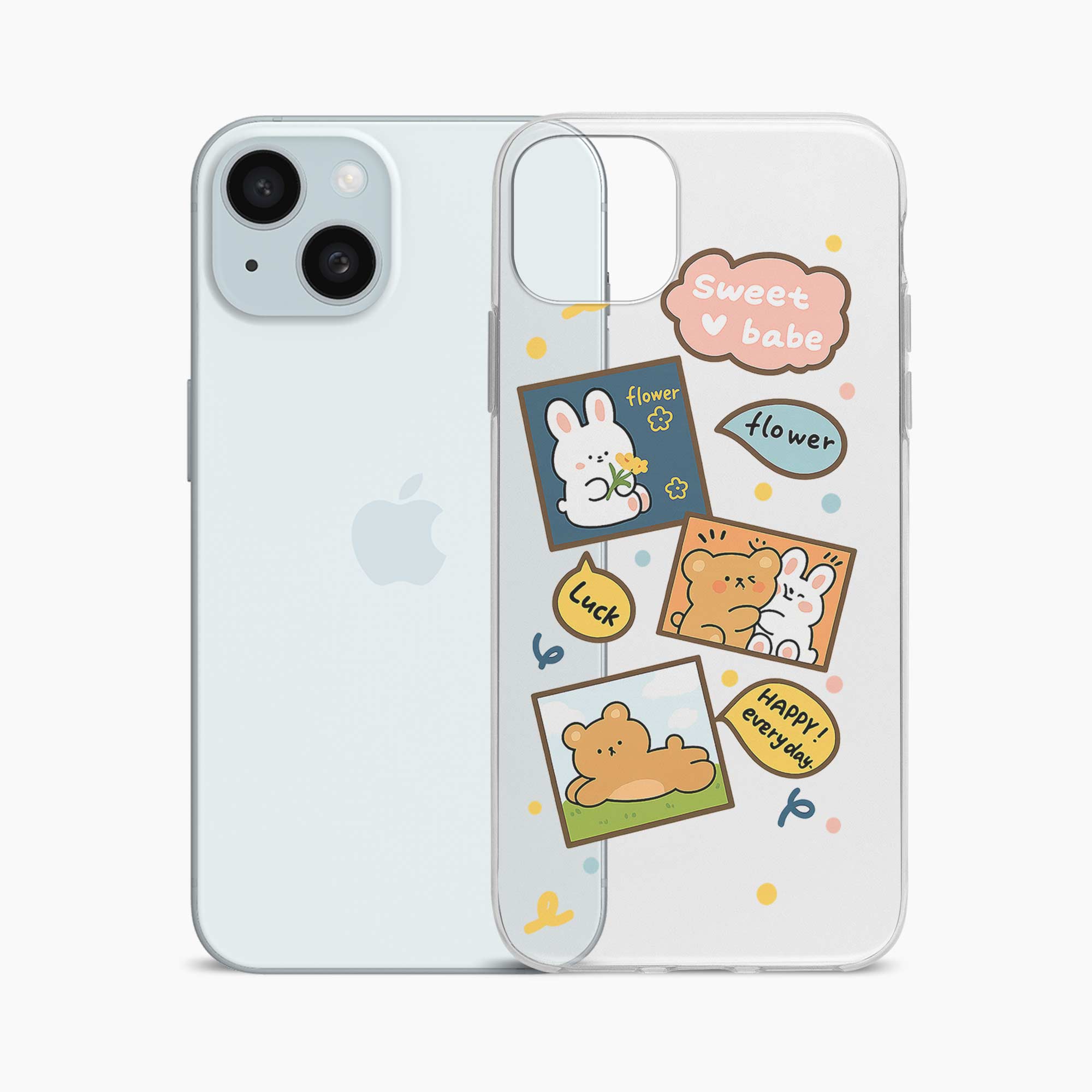 Cute Teddy iPhone 14 Silicone Back Cover
