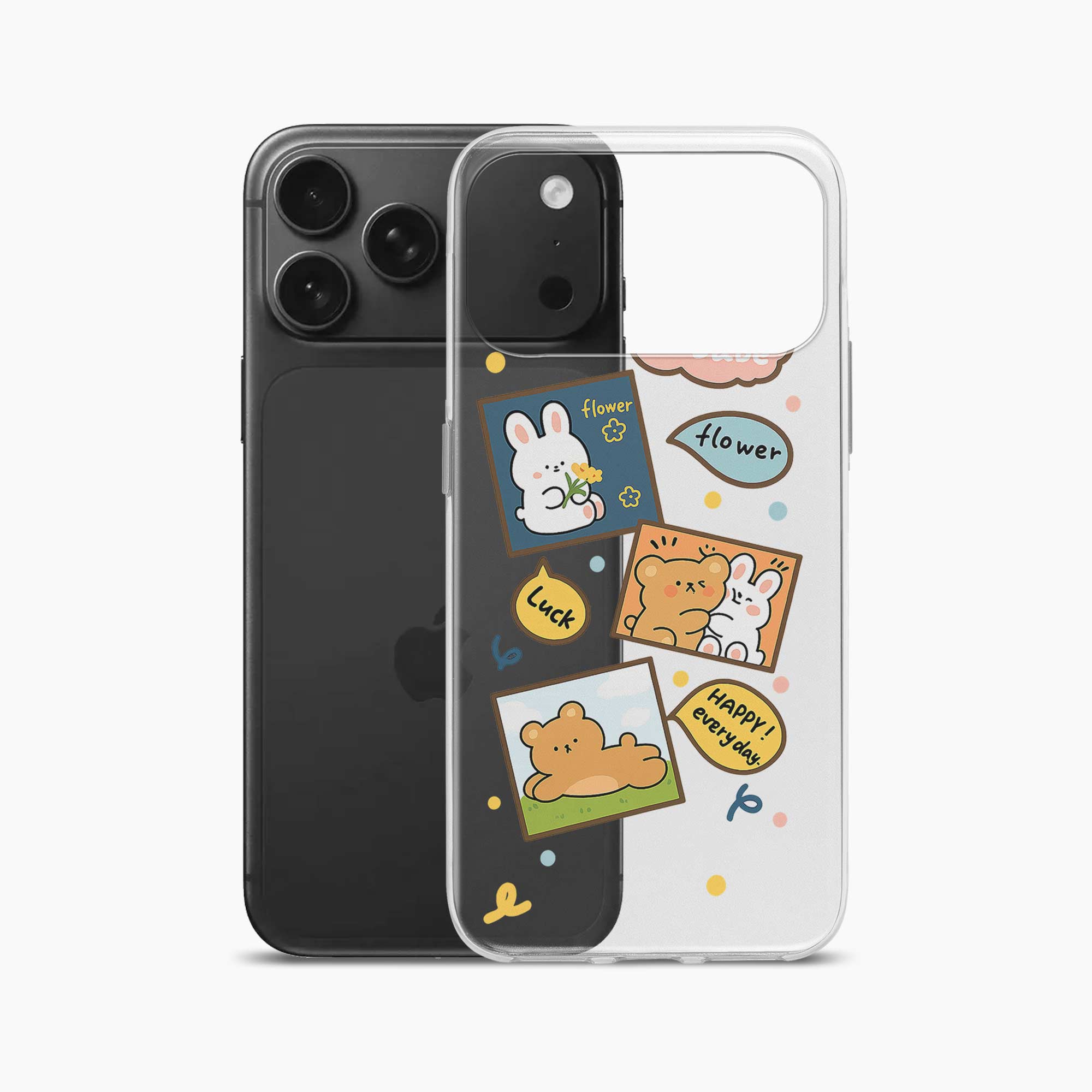 Cute Teddy iPhone 17 Pro Max Silicone Back Cover