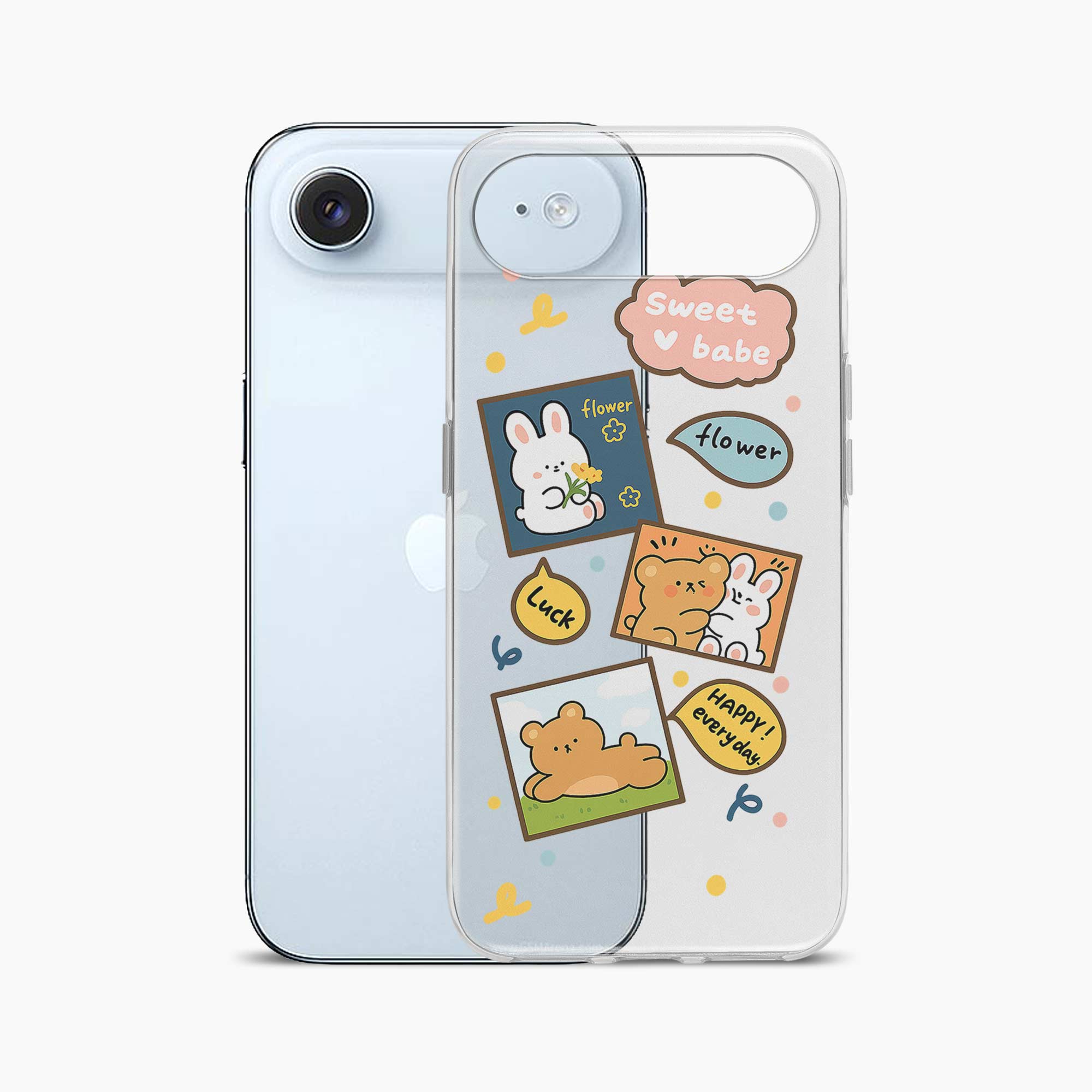 Cute Teddy iPhone Air Silicone Back Cover