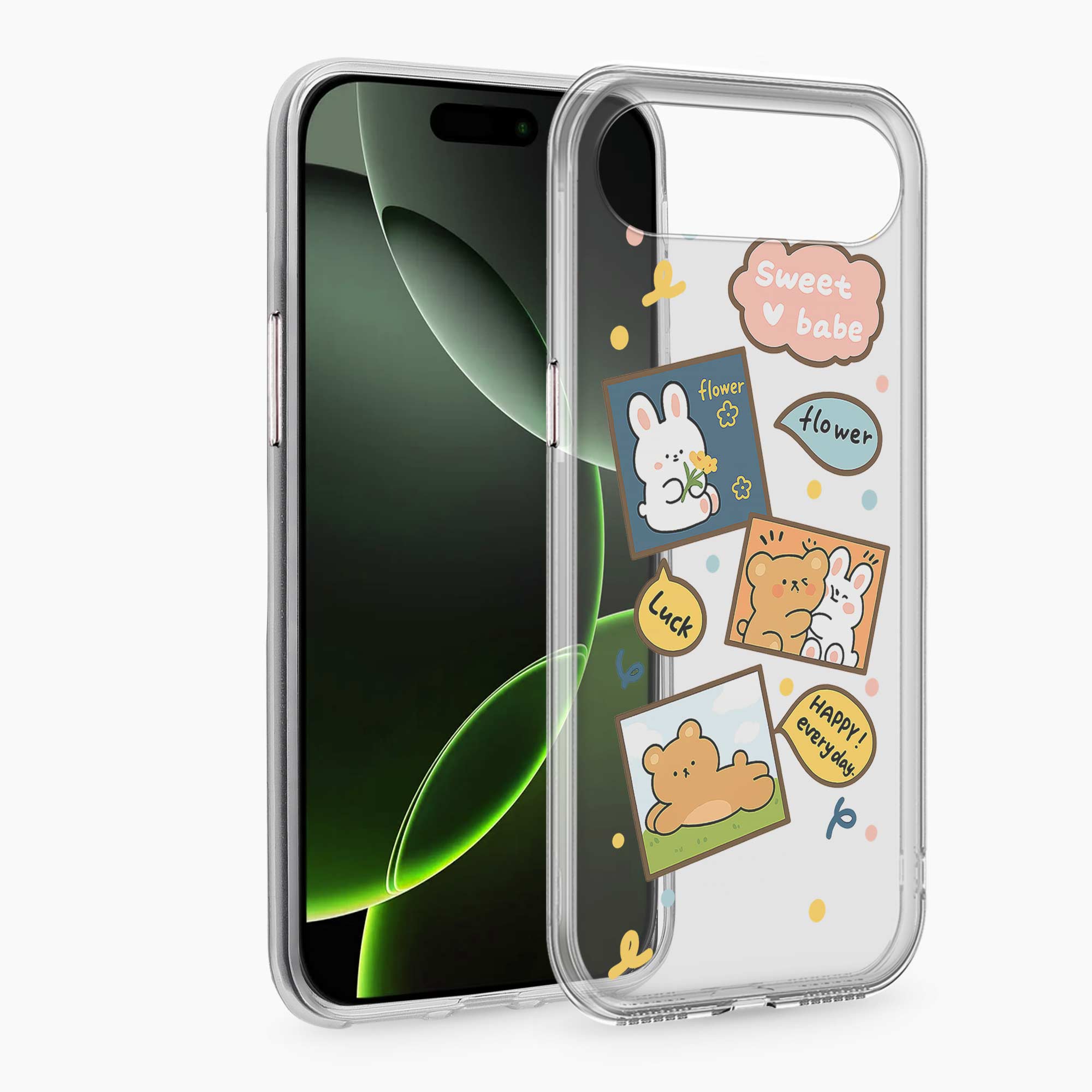 Cute Teddy iPhone Air Silicone Back Cover