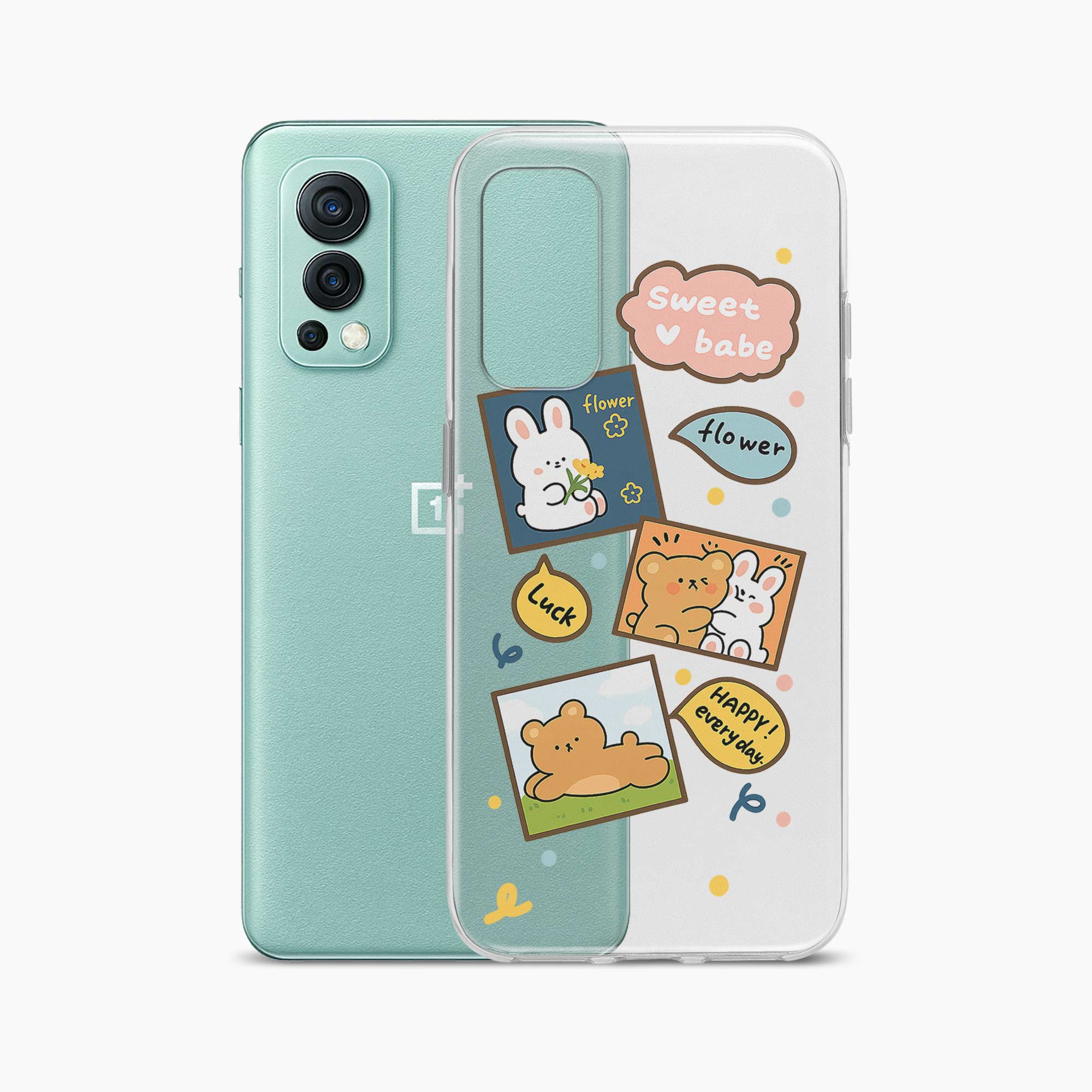 Cute Teddy OnePlus Nord 2 Silicone Back Cover