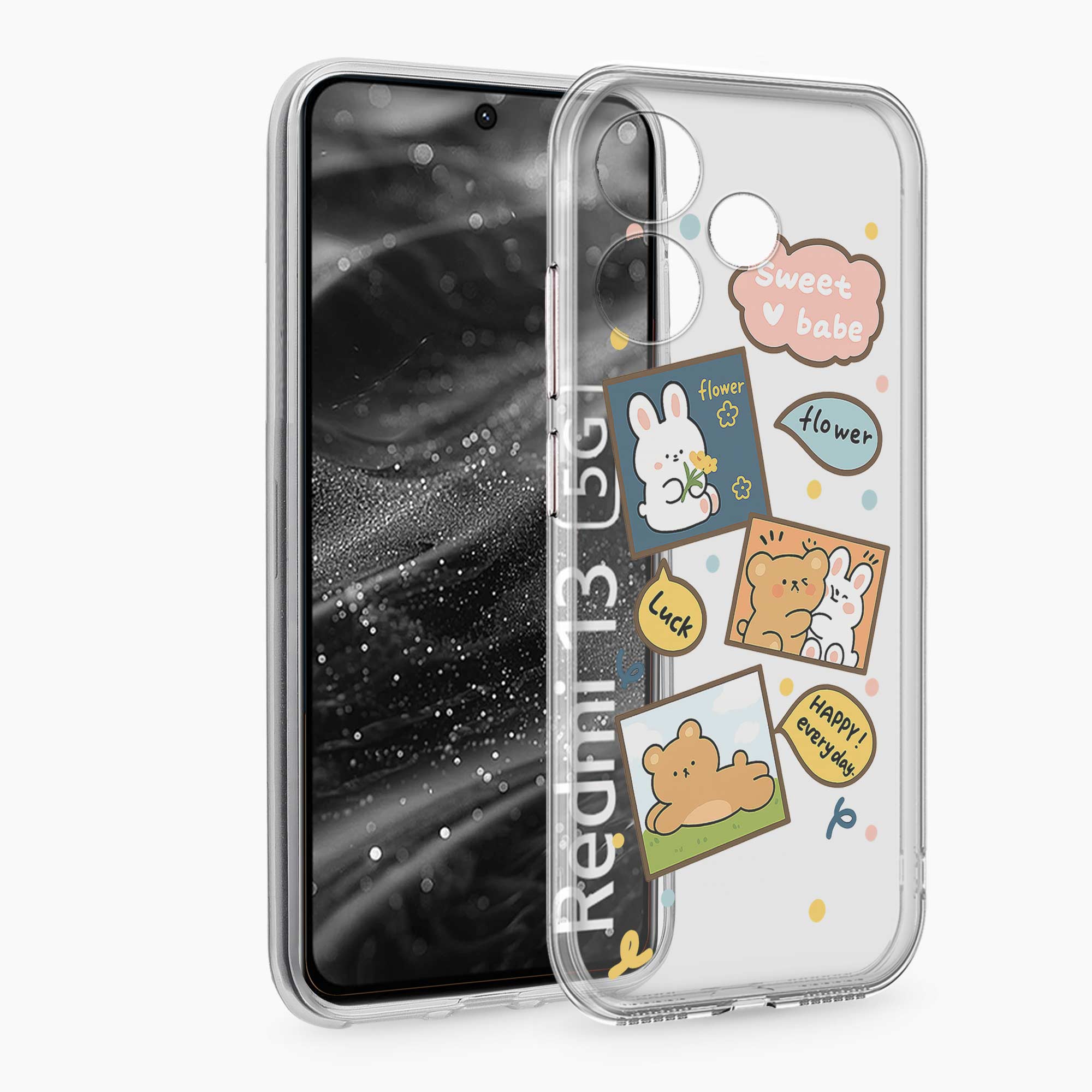 Cute Teddy Realme Gt 6 5G Silicone Back Cover