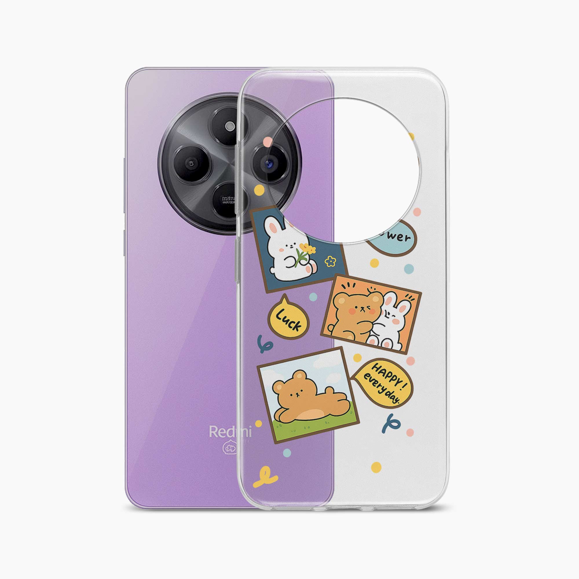 Cute Teddy Redmi A4 5G Silicone Back Cover