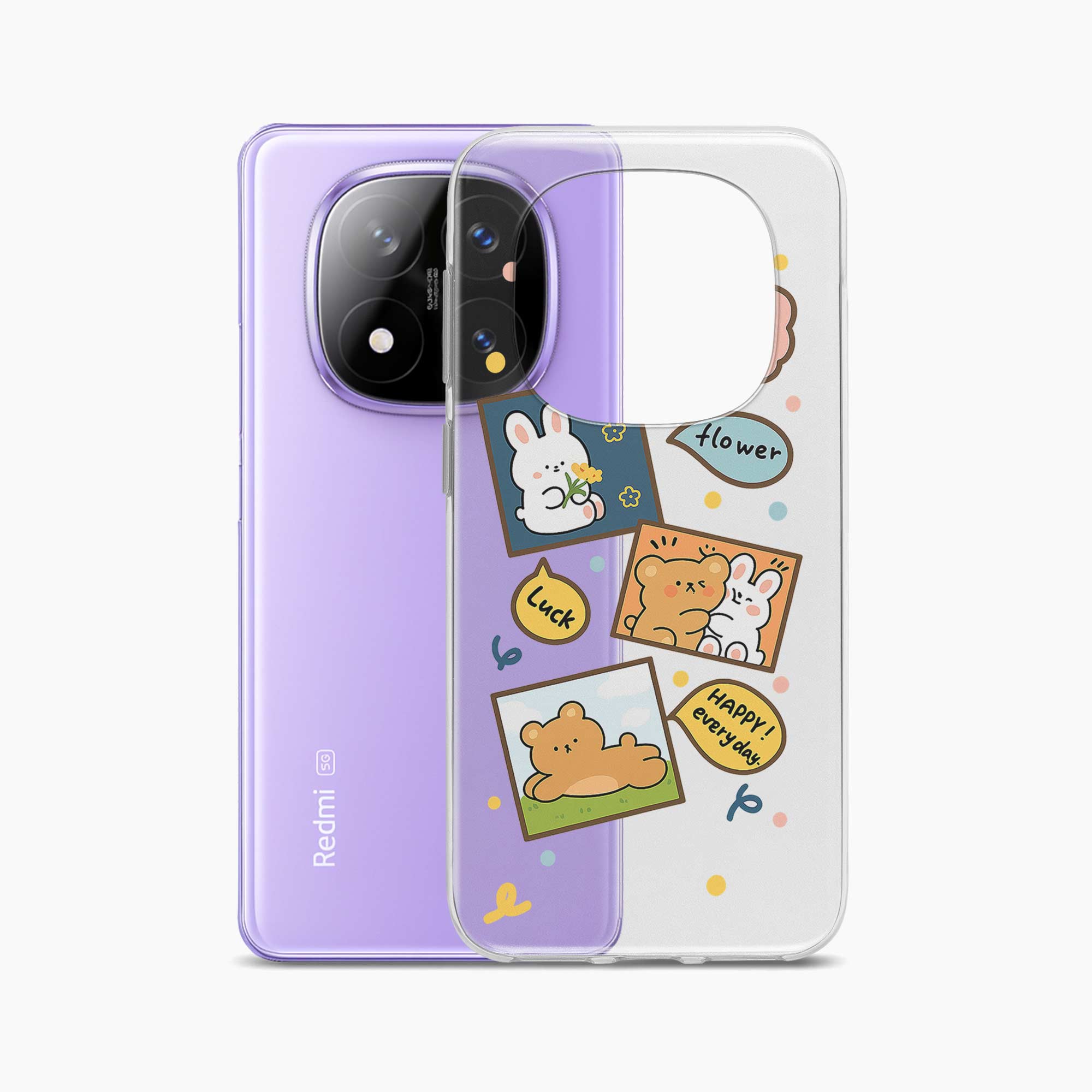 Cute Teddy Redmi Note 14 Pro Plus 5G Silicone Back Cover