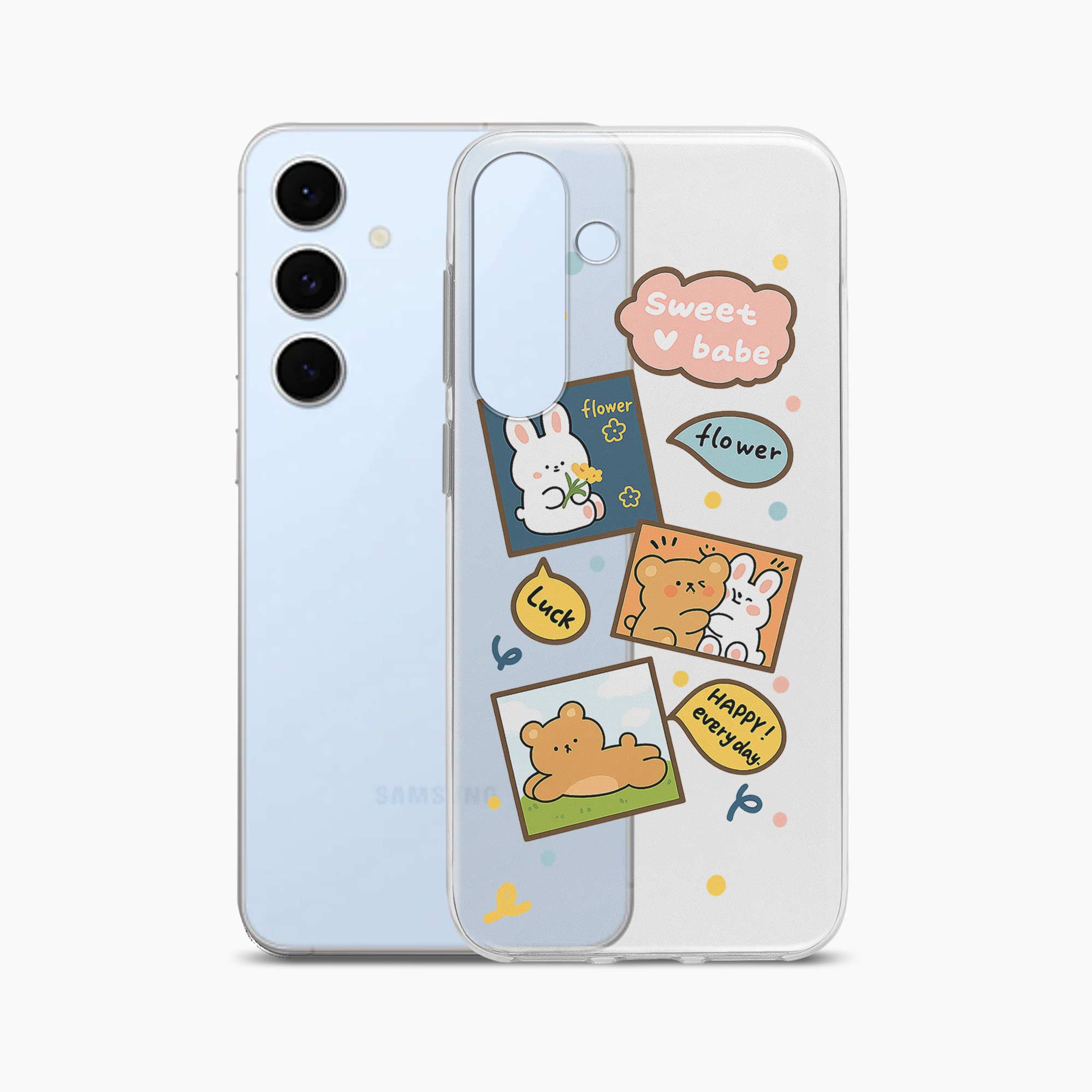 Cute Teddy Samsung S24 FE Silicone Back Cover