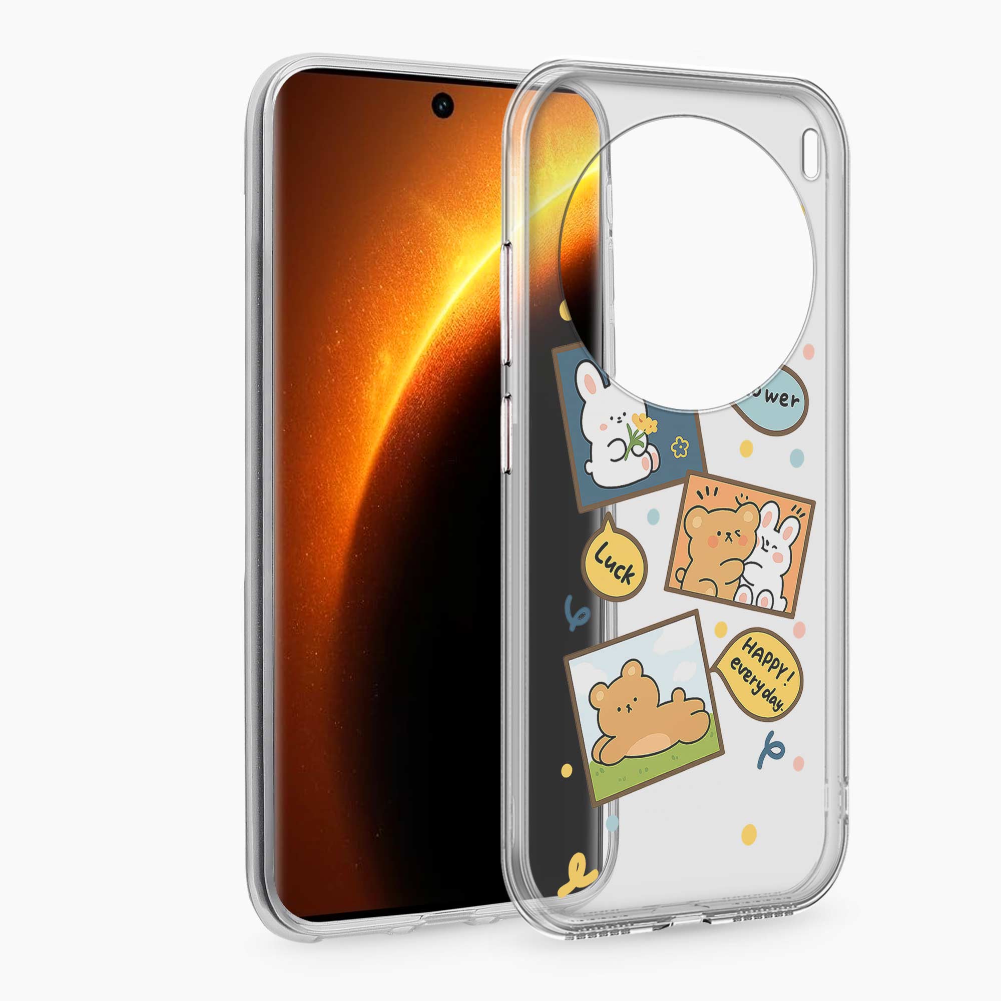 Cute Teddy Vivo X100 Pro Silicone Back Cover