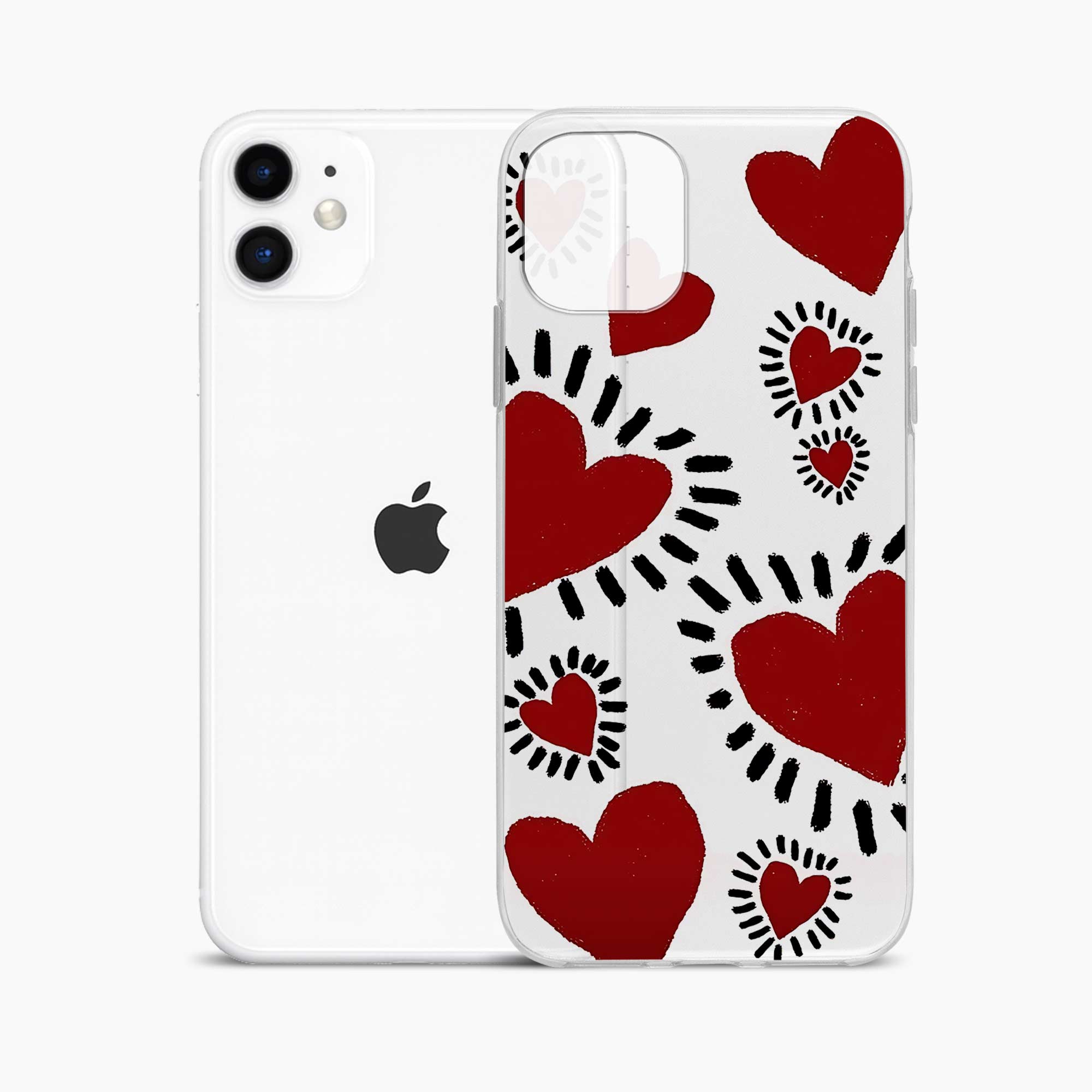 Dark Hearts iPhone 11 Silicone Back Cover