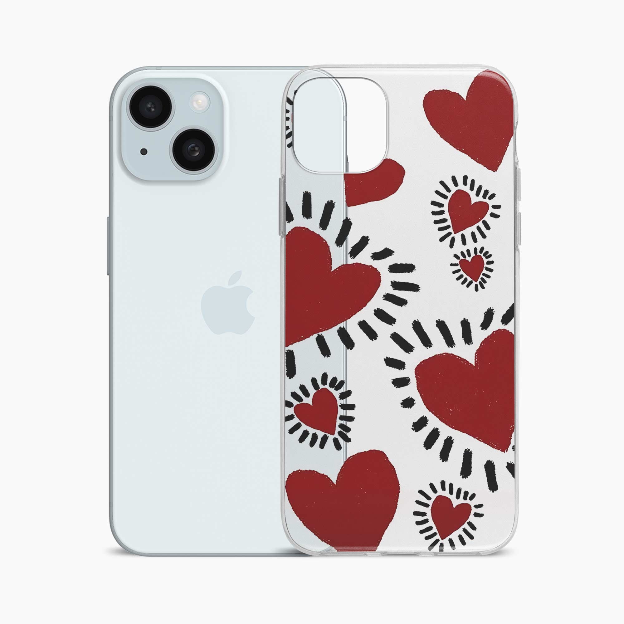 Dark Hearts iPhone 13 Silicone Back Cover