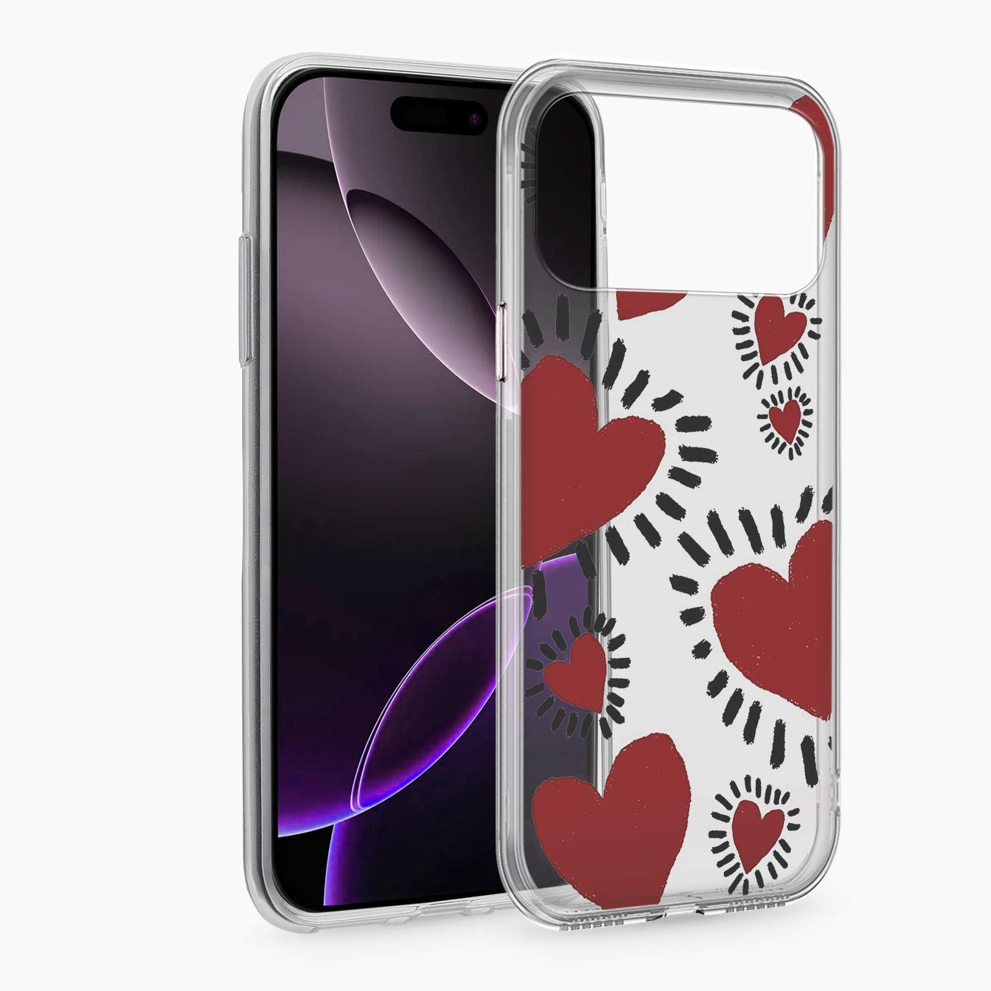 Dark Hearts iPhone 17 Pro Max Silicone Back Cover