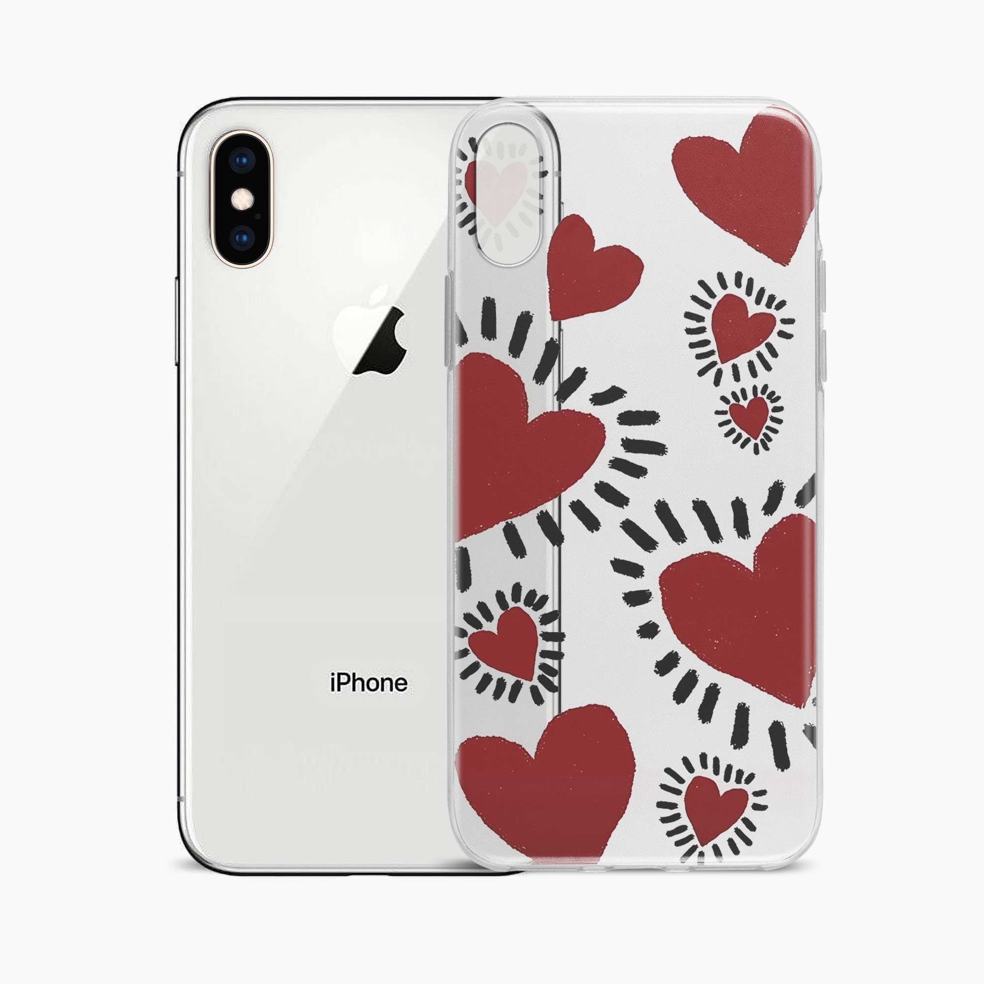 Dark Hearts iPhone XS Max Silicone Back Cover