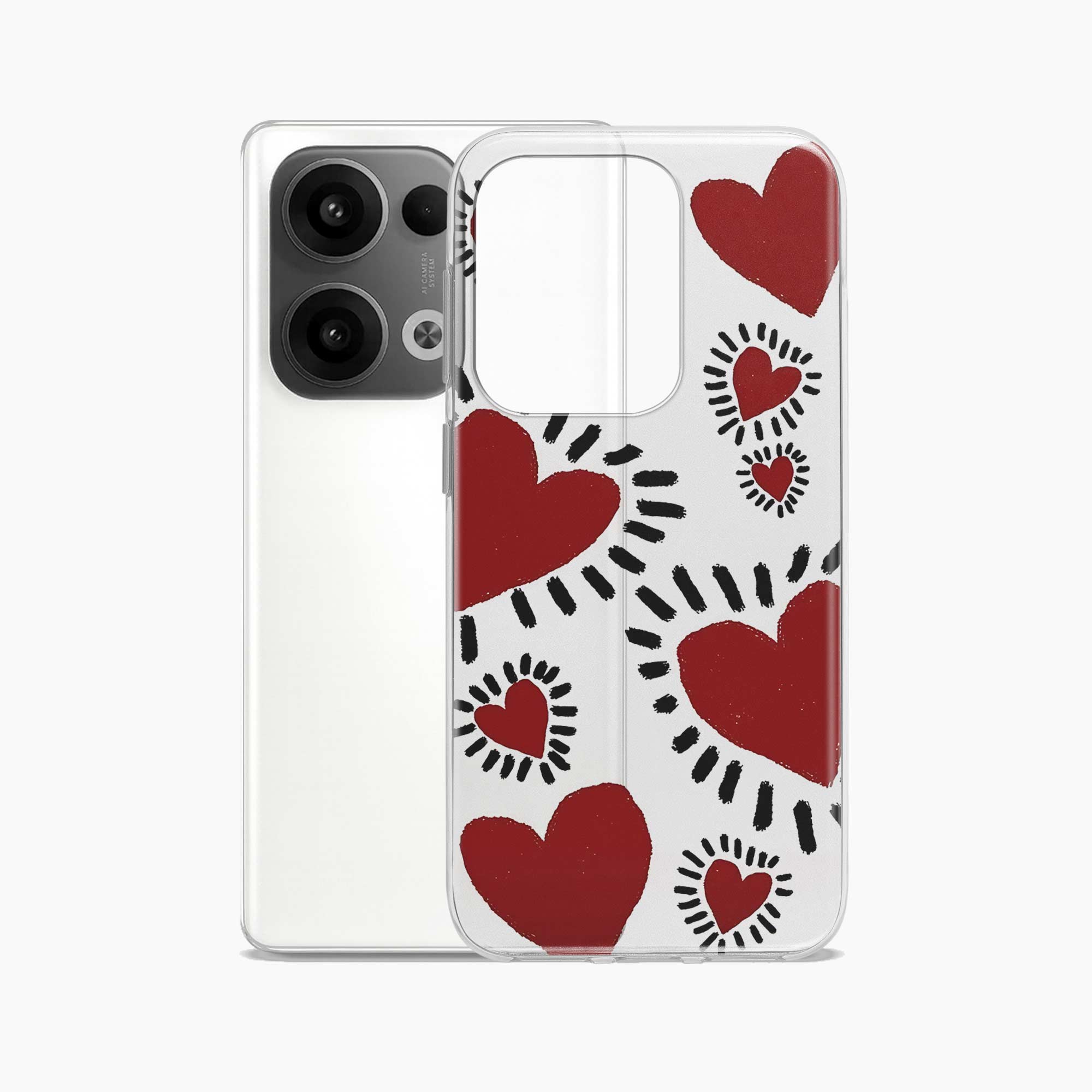 Dark Hearts Oppo Reno 13 5G Silicone Back Cover